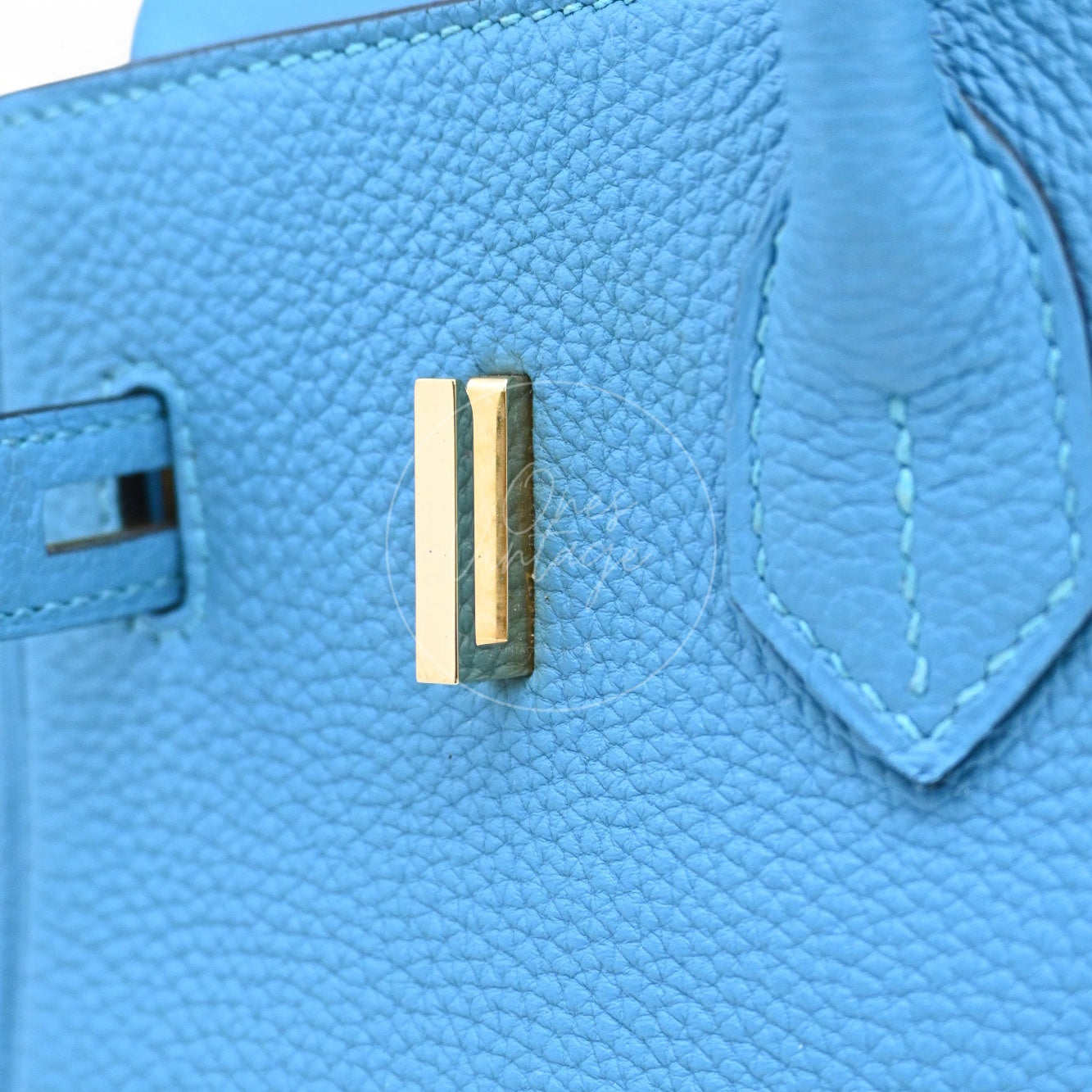 [Pre-owned] Hermes Birkin 30 Blue Paon Togo GHW Stamp Square R