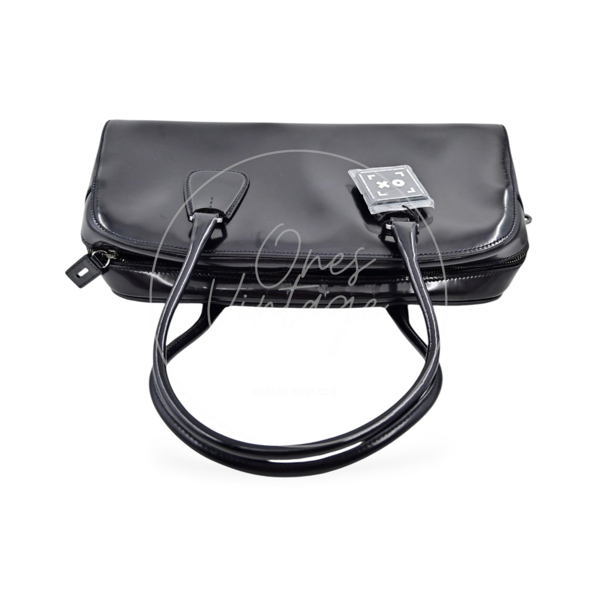 Prada Spazzolato Bauletto Bag Calfskin 36 Black SHW