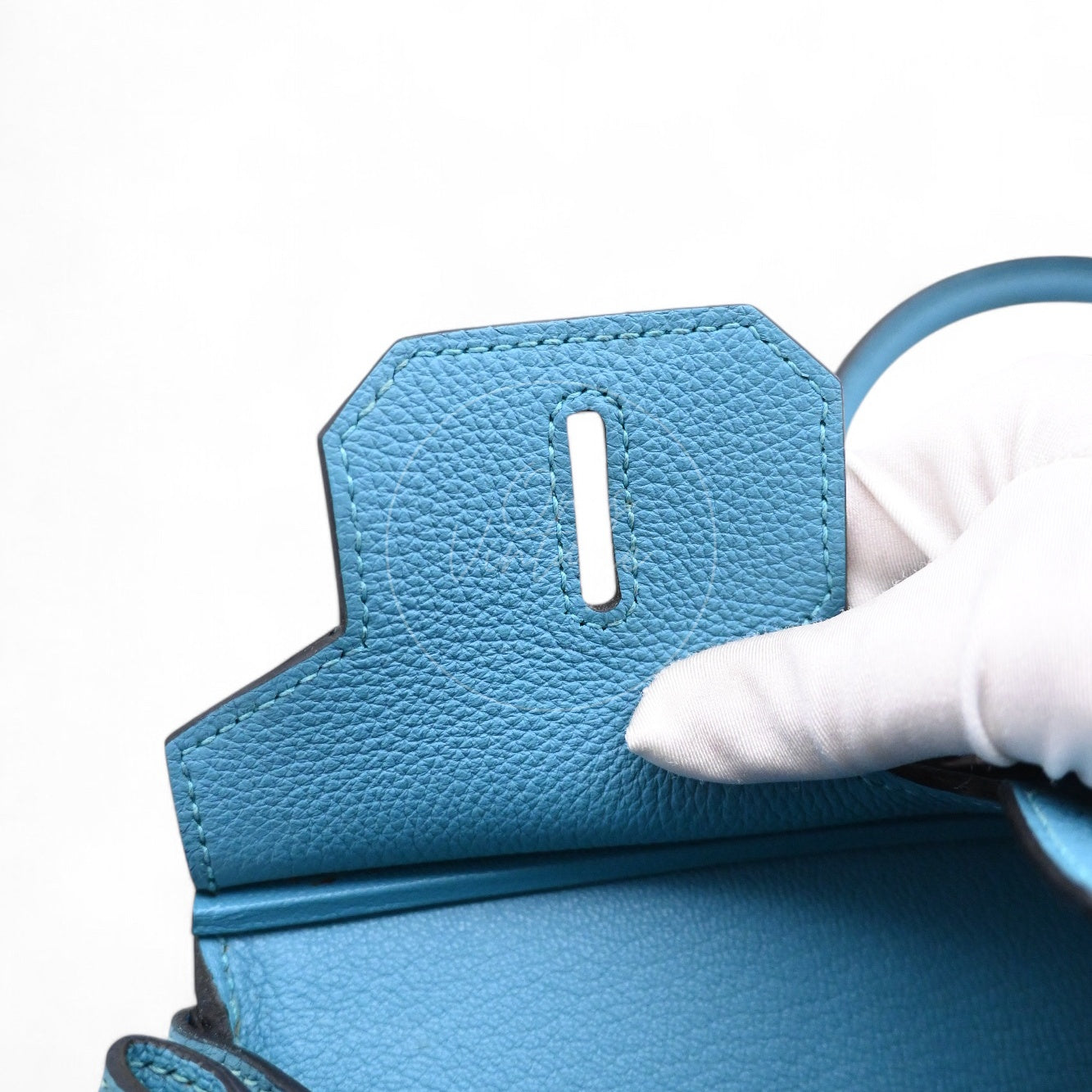 [Pre-owned] Hermes Birkin 30 Blue Paon Togo GHW Stamp Square R