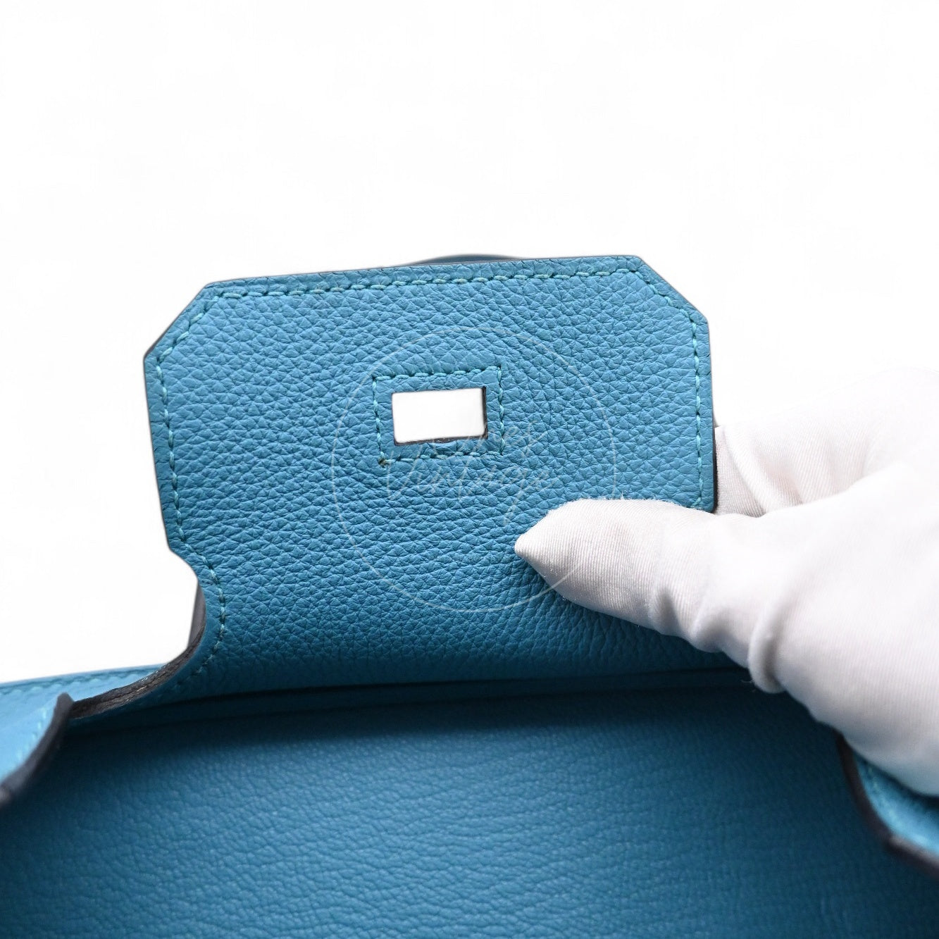 [Pre-owned] Hermes Birkin 30 Blue Paon Togo GHW Stamp Square R
