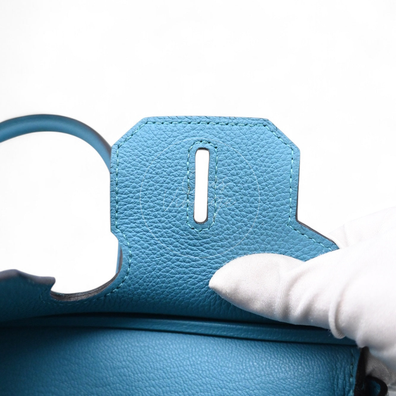 [Pre-owned] Hermes Birkin 30 Blue Paon Togo GHW Stamp Square R