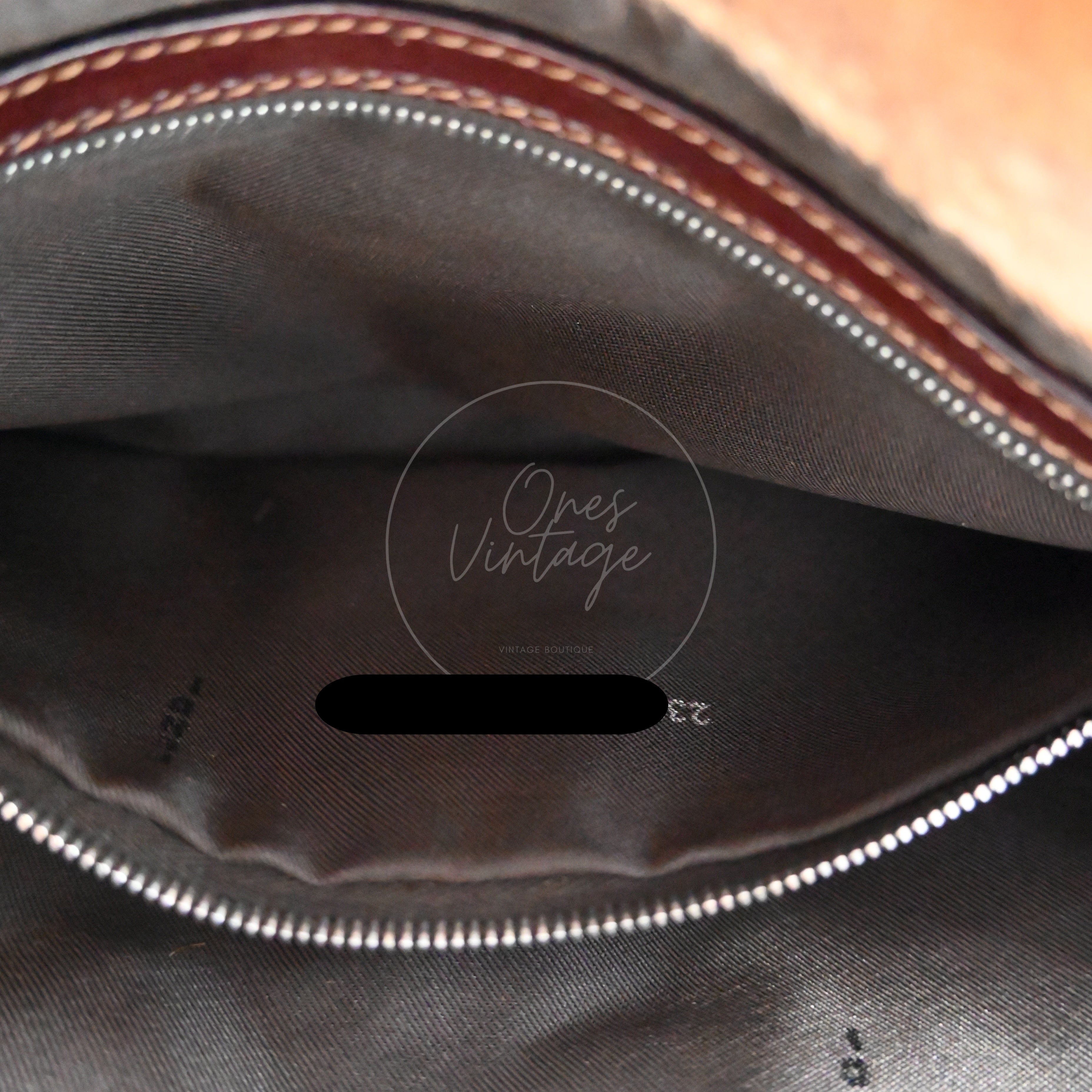 [Pre-owned] Fendi Brown Pony Hair Calf Skin Baguette Shoulder Bag