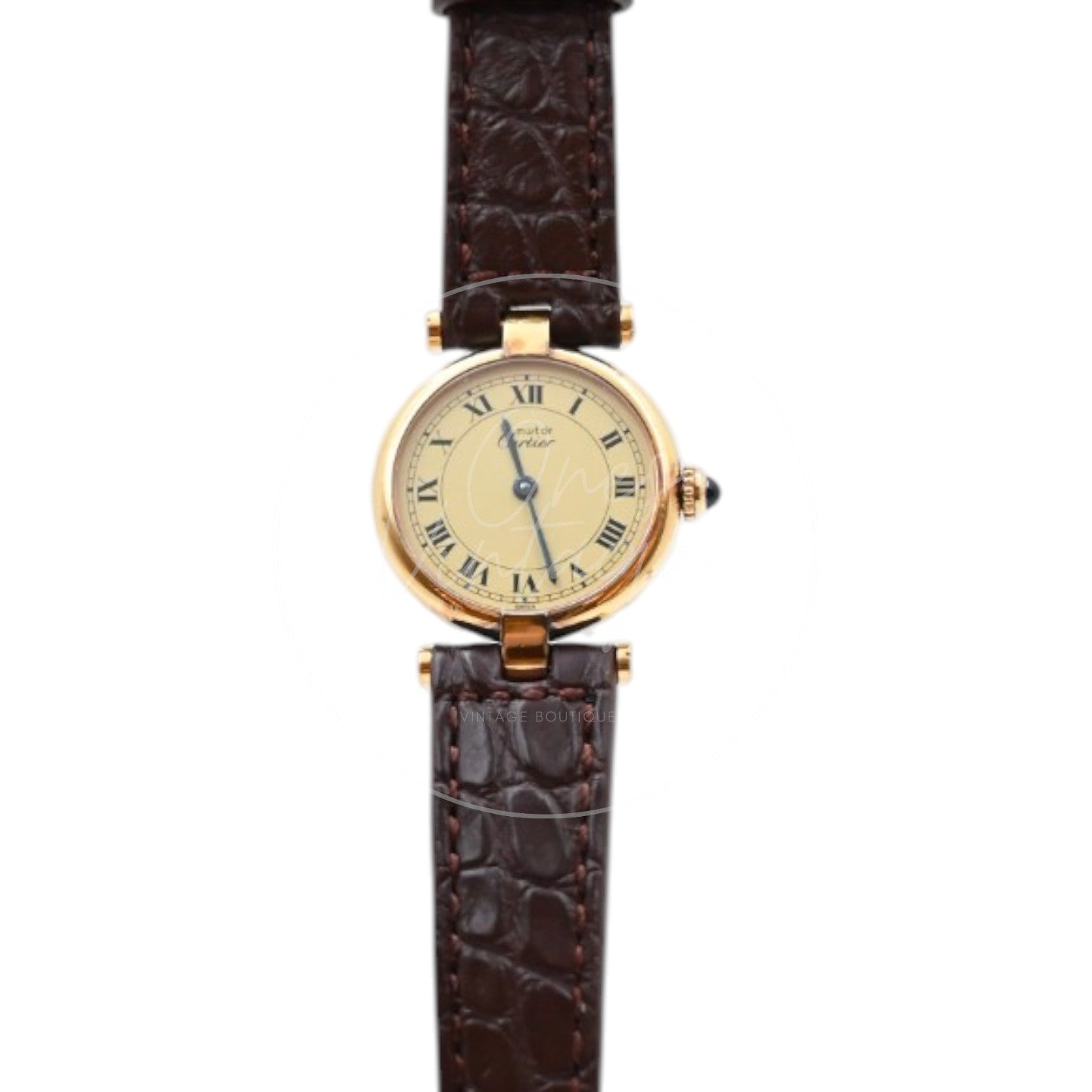 Cartier Vermeil Quartz 025404 Brown