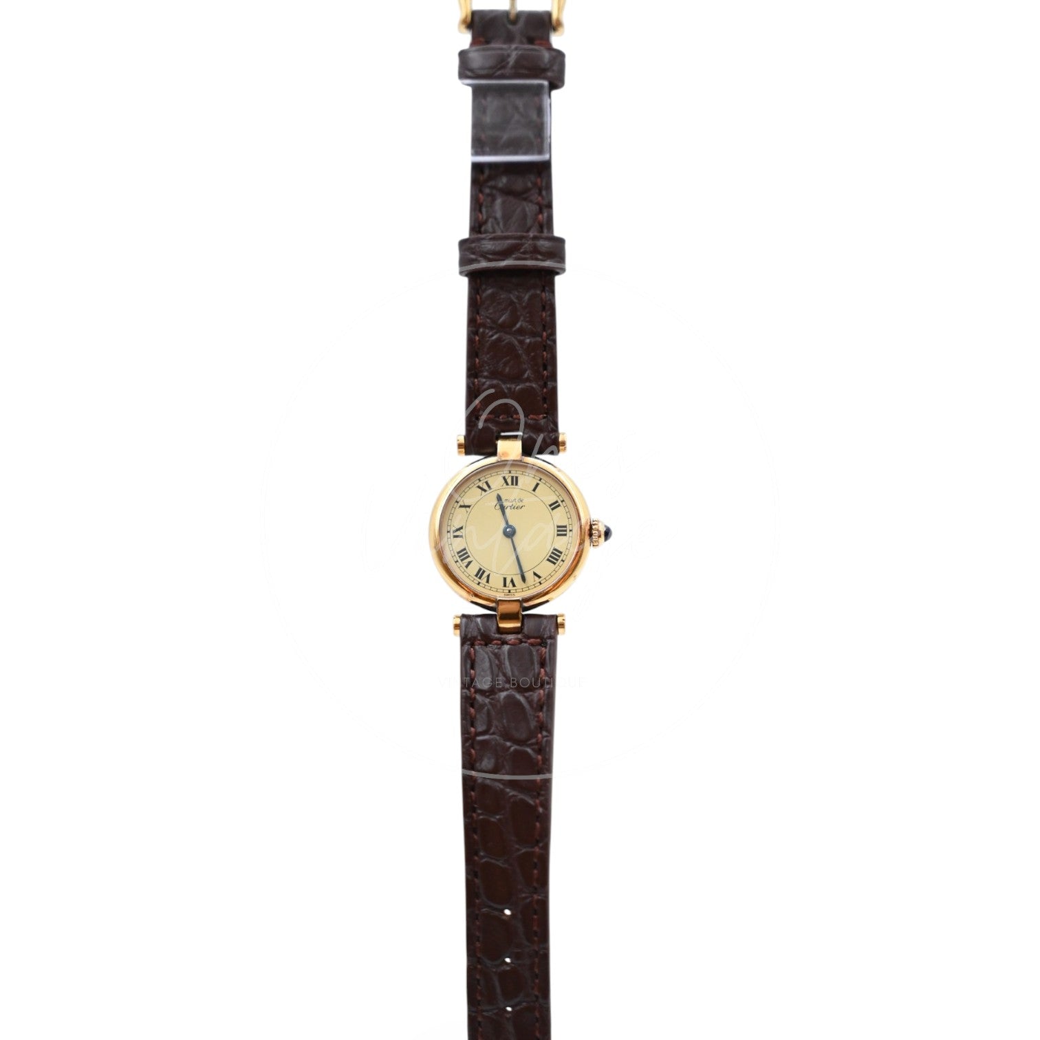 Cartier Vermeil Quartz 025404 Brown