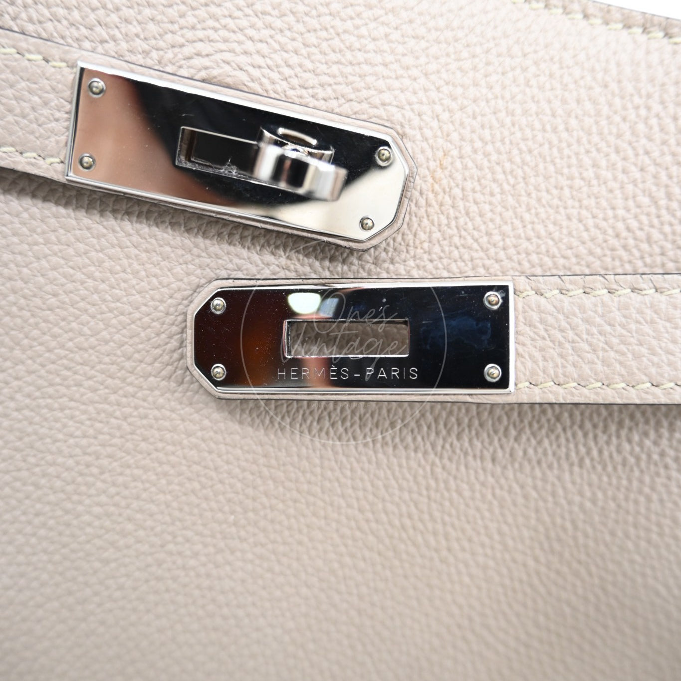 [Pre-owned] Hermes So Kelly 22 Gris Tourterelle Togo Stamp T