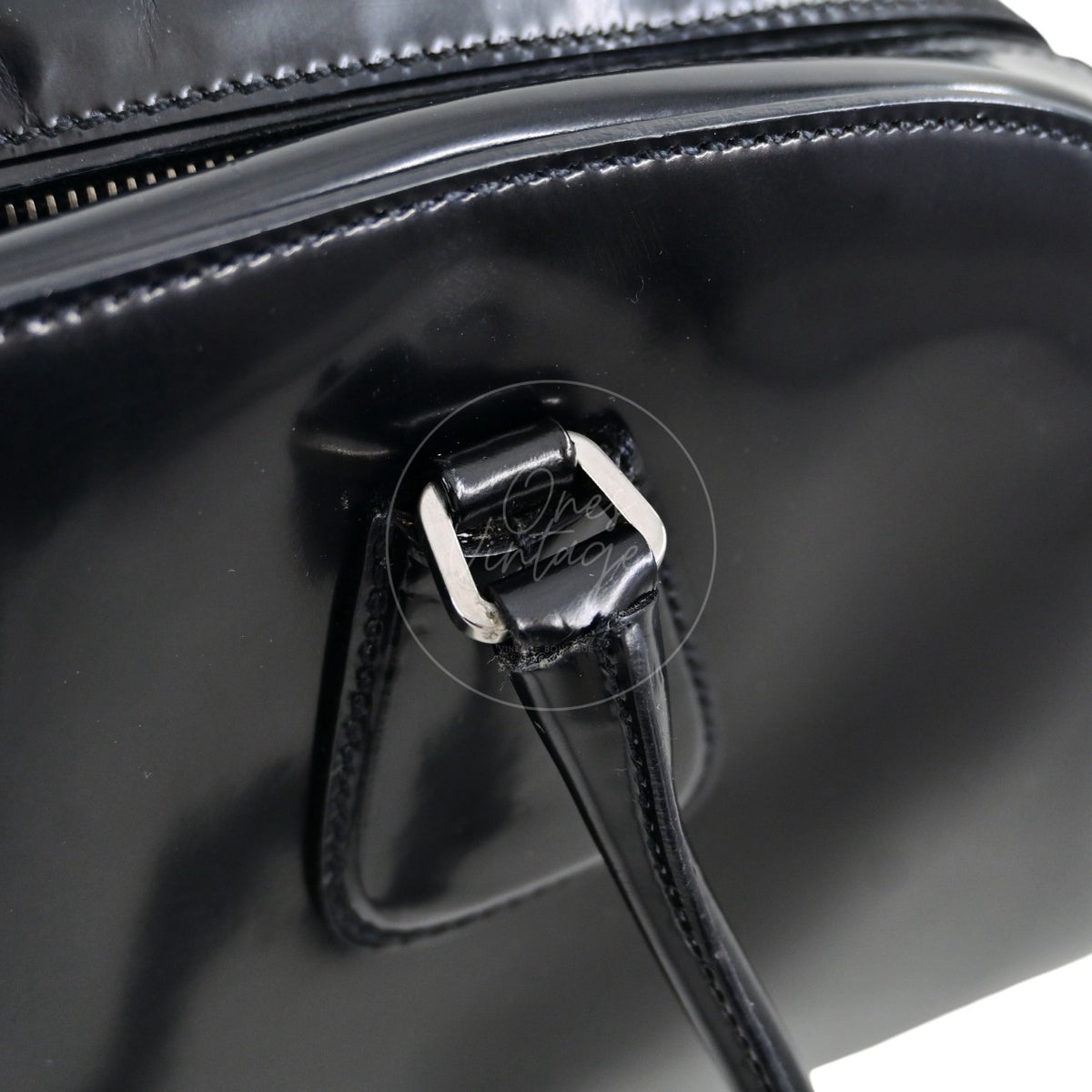 Prada Spazzolato Bauletto Bag Calfskin 36 Black SHW