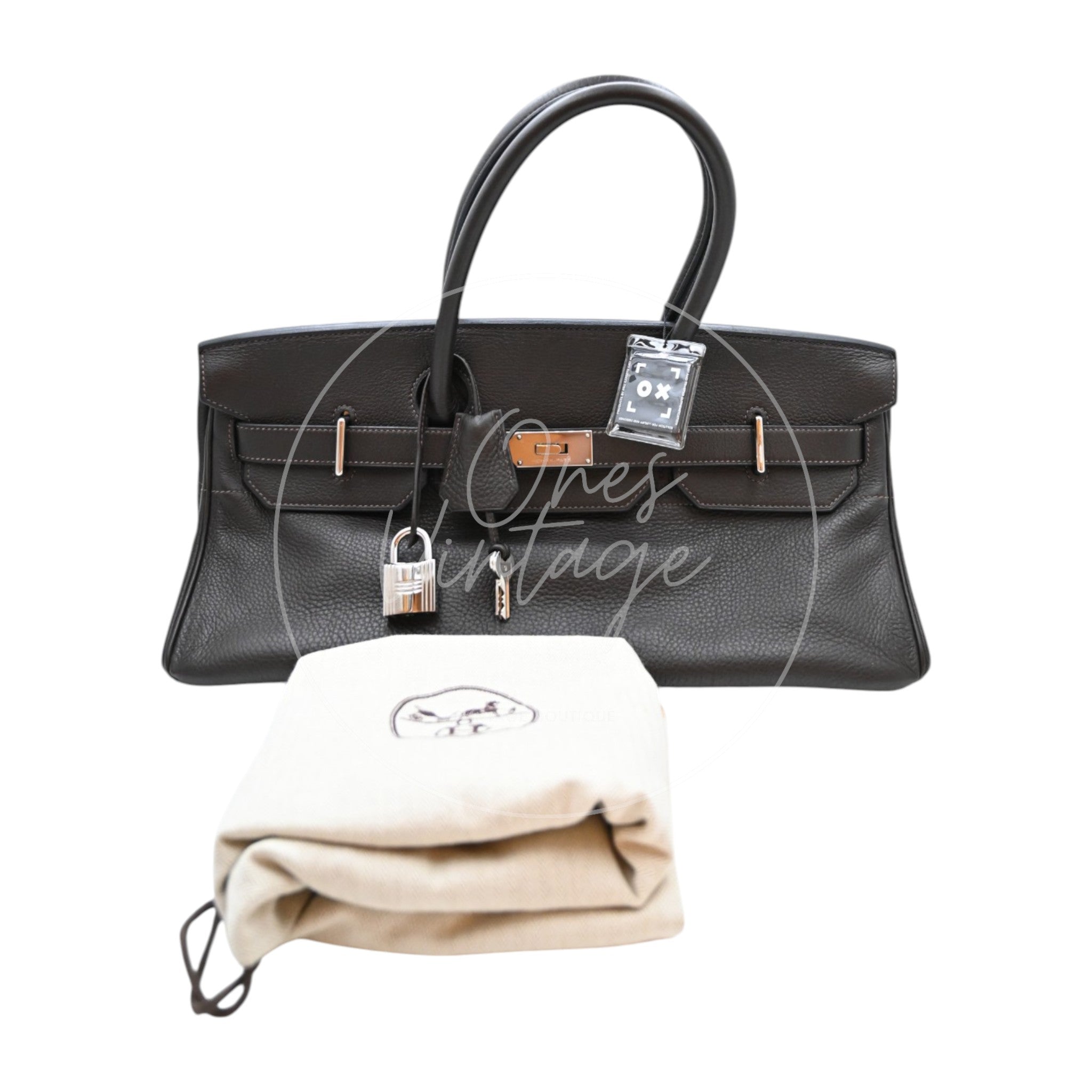 Hermes Shoulder Birkin 42 JPG PHW Mocca Square J