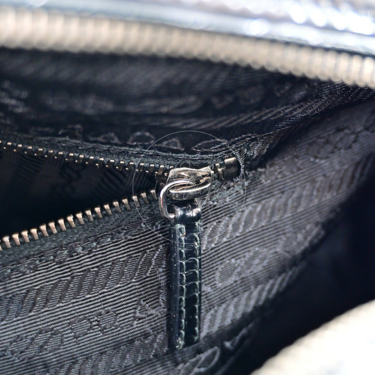 Prada Spazzolato Bauletto Bag Calfskin 36 Black SHW
