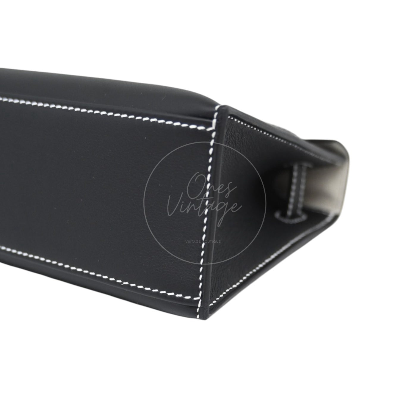 [Unused] Hermes Kelly 22 Pochette Black Silver Swift Stamp G