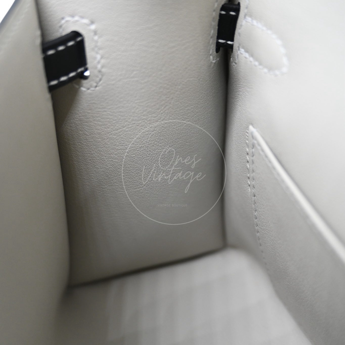 [Unused] Hermes Kelly 22 Pochette Black Silver Swift Stamp G