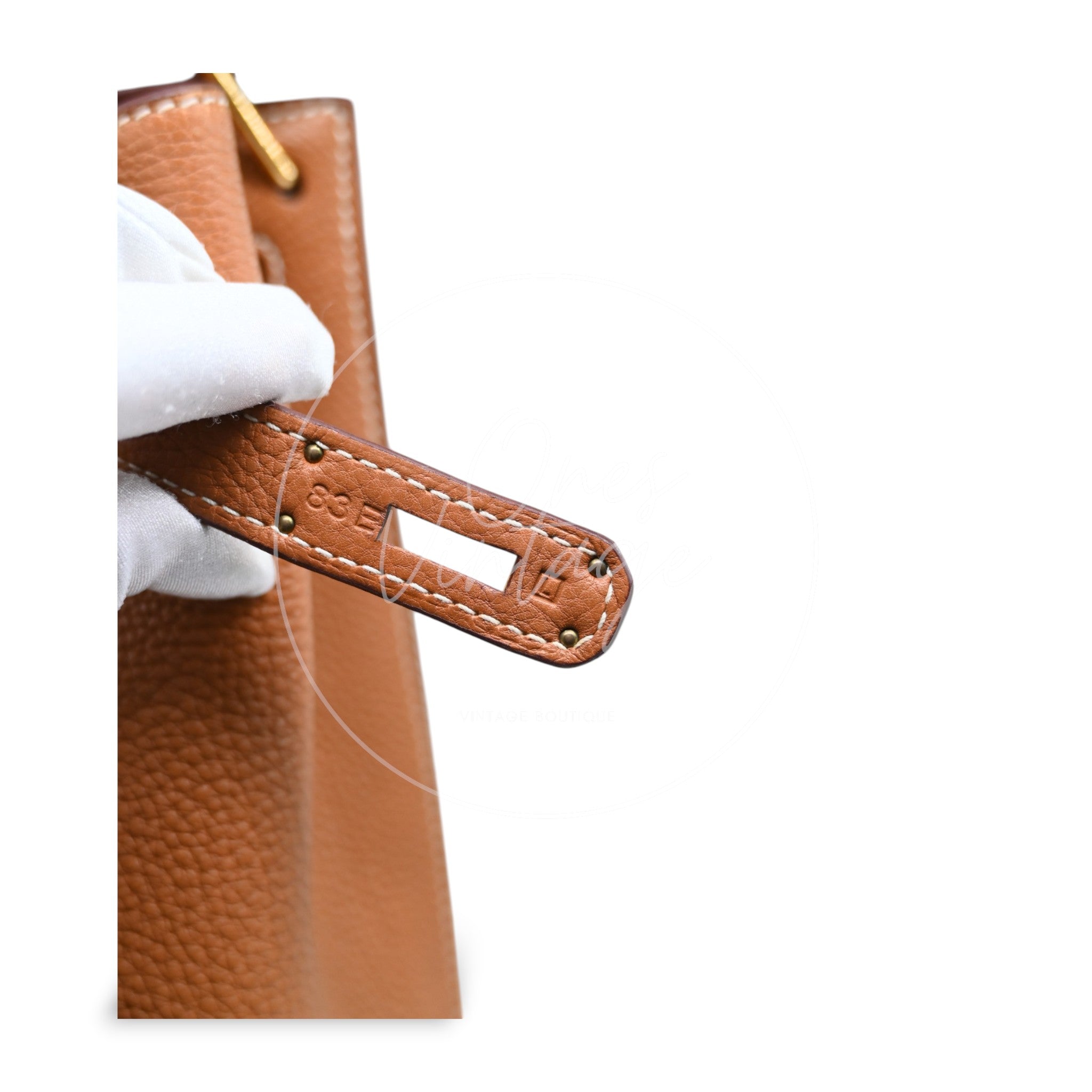 [Pre-owned] Hermes So Kelly 26 Gold GHW Stamp Square L