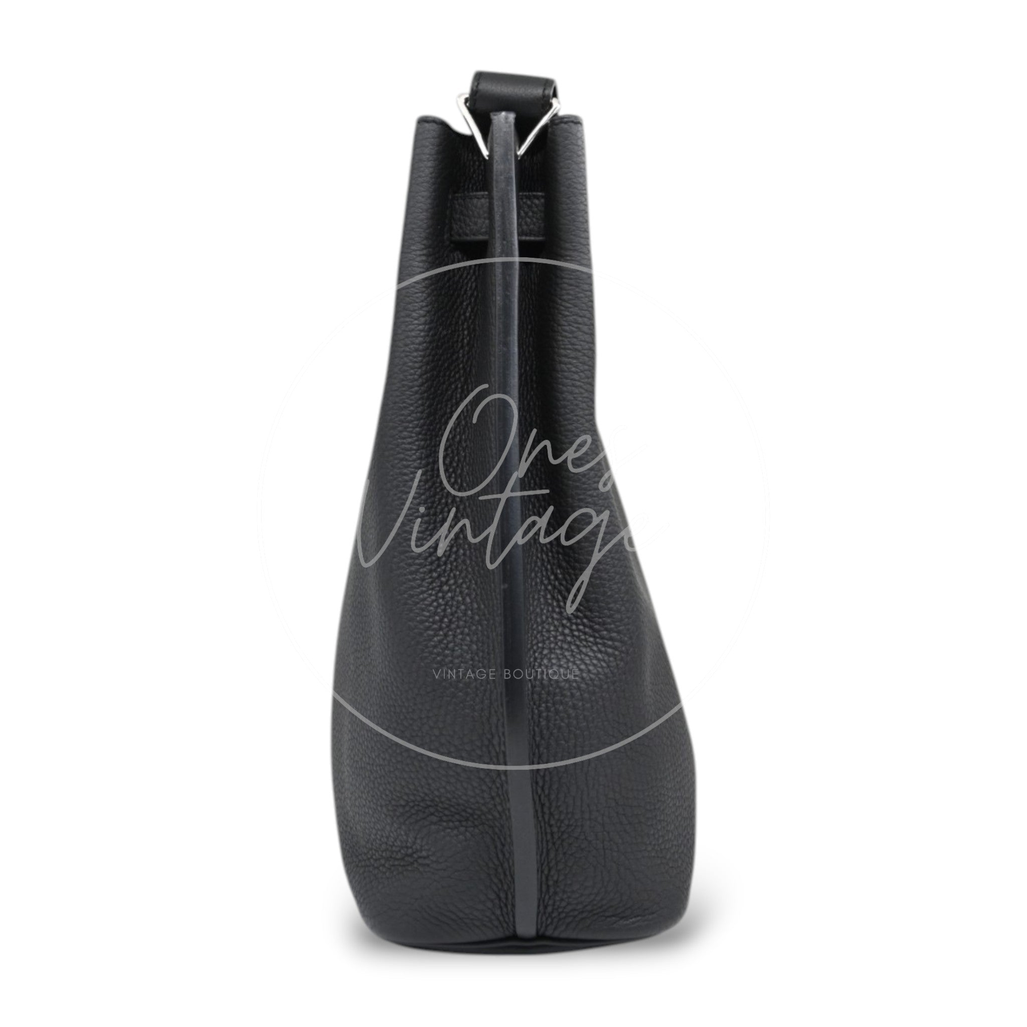 [Pre-owned] Hermes So Kelly 22 Black Stamp C PHW