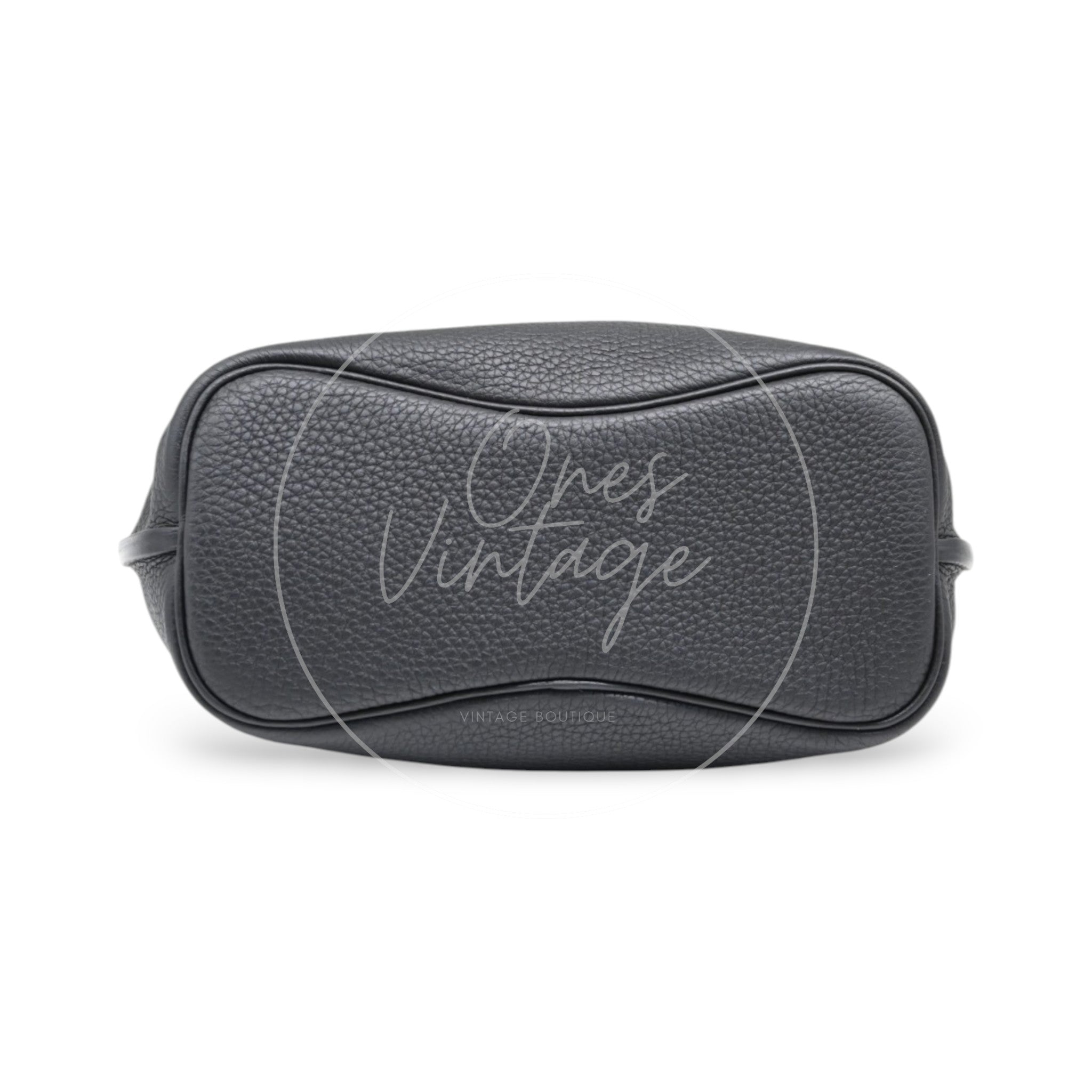 [Pre-owned] Hermes So Kelly 22 Black Stamp C PHW
