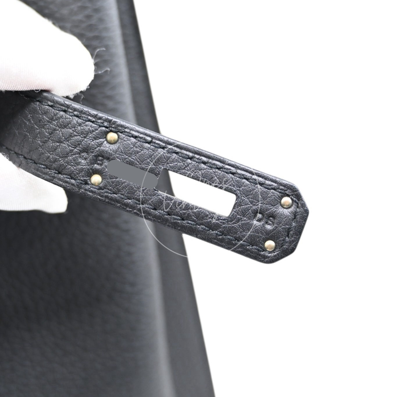 [Pre-owned] Hermes So Kelly 22 Black Stamp C PHW