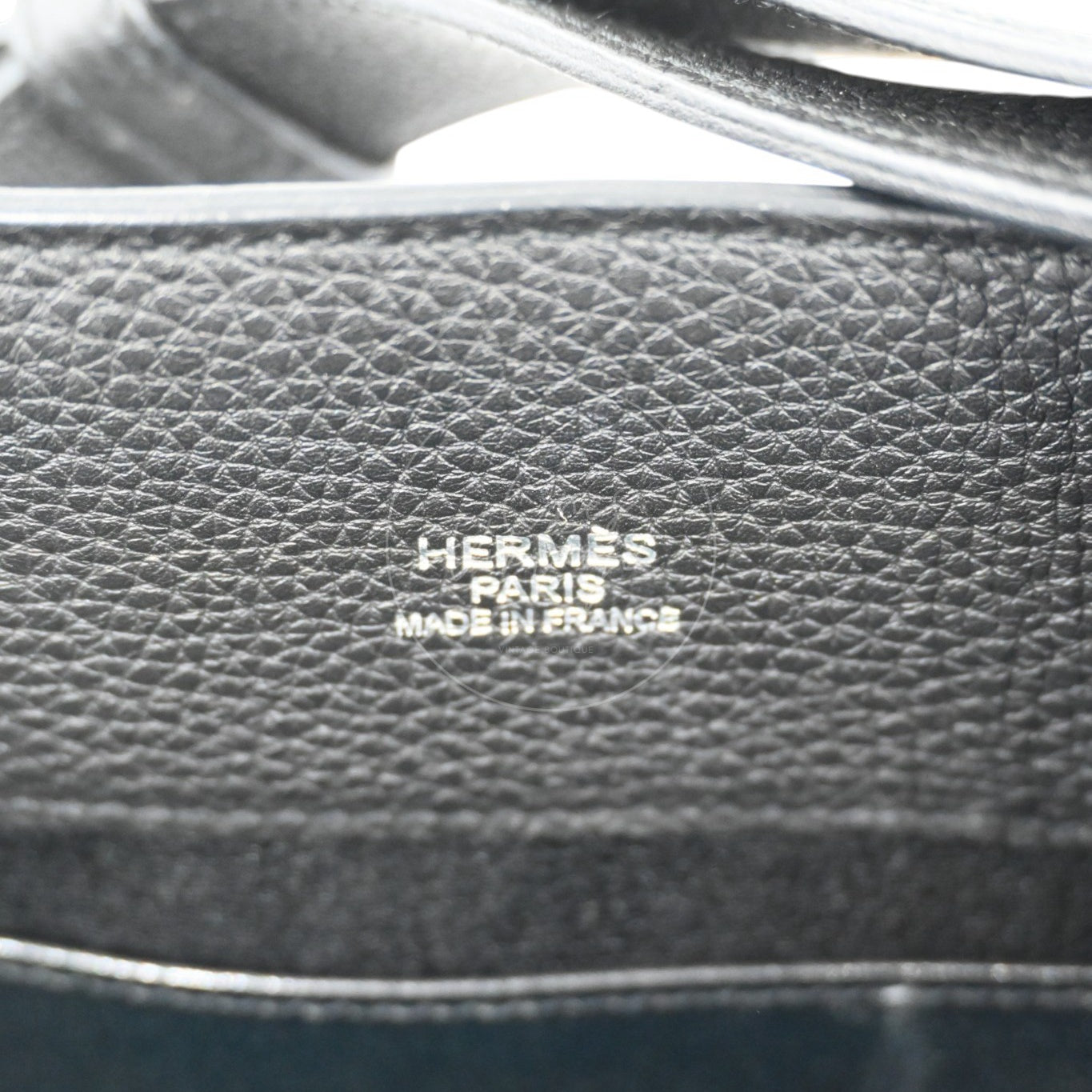 [Pre-owned] Hermes So Kelly 22 Black Stamp C PHW