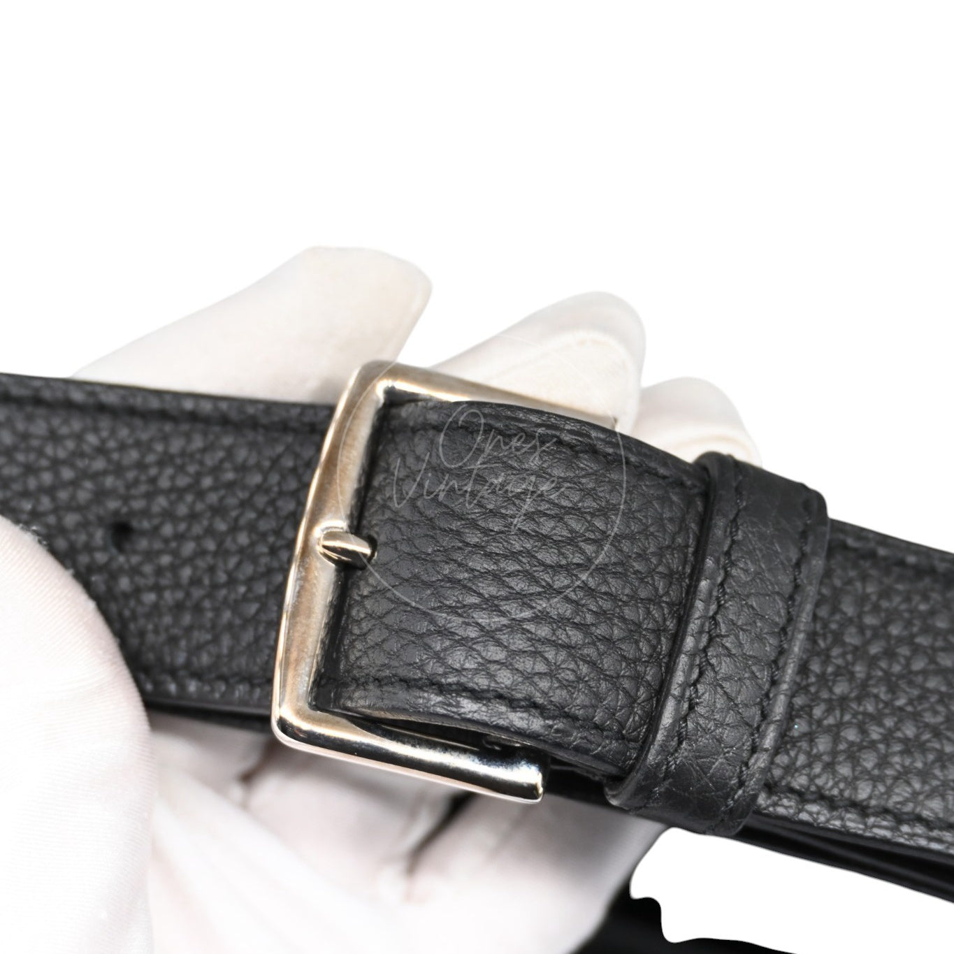 [Pre-owned] Hermes So Kelly 22 Black Stamp C PHW