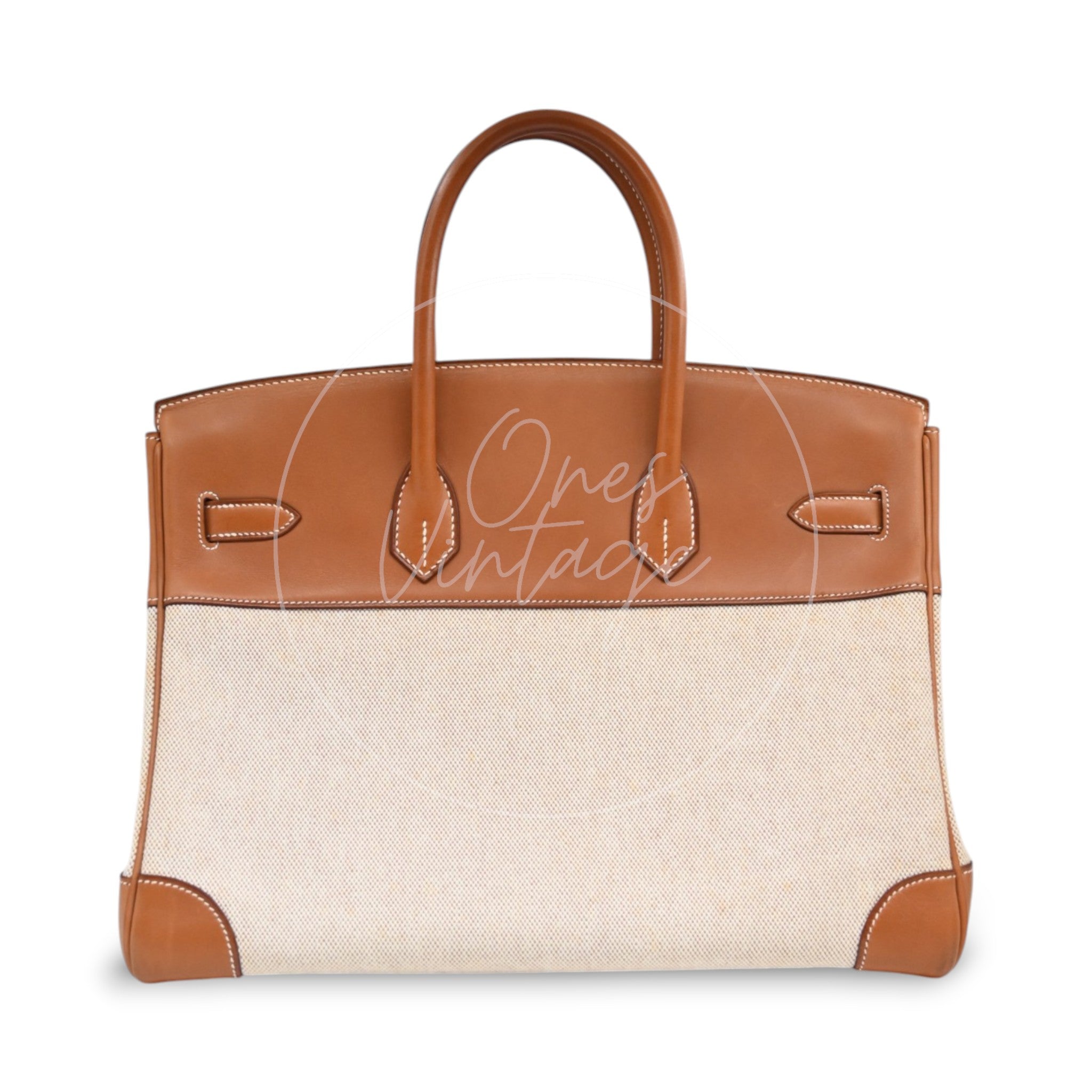 [Pre-owned] Hermes Birkin 35 fabrics x barenia Stamp square O