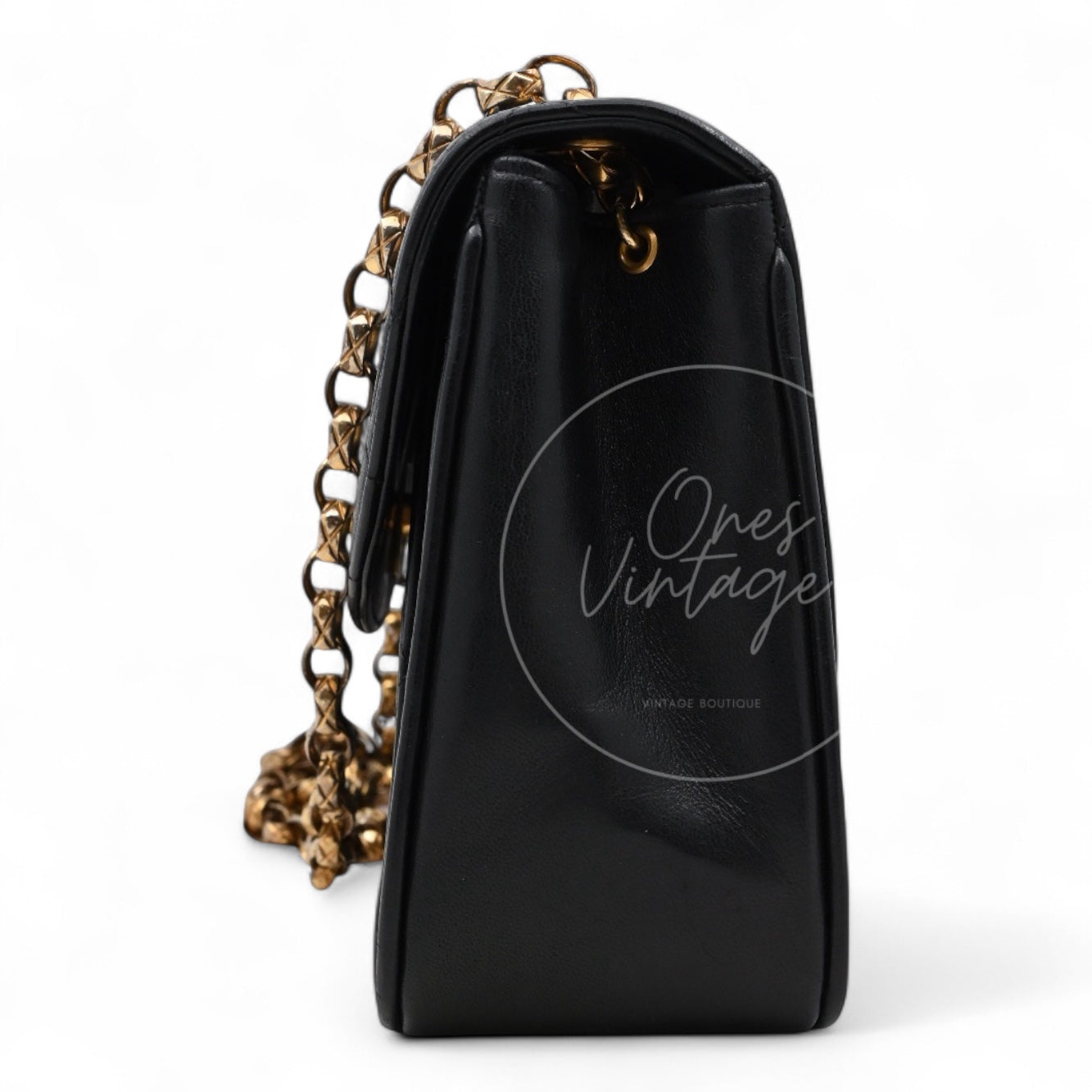 [Pre-owned] Chanel Black Lambskin Bijoux Chain Flap Bag