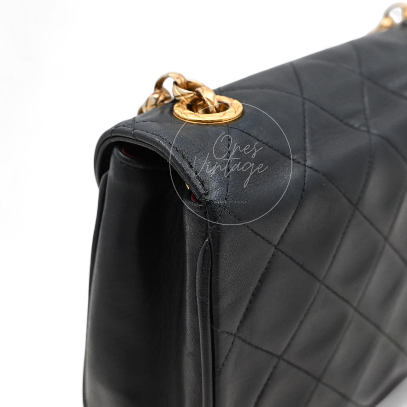 [Pre-owned] Chanel Black Lambskin Bijoux Chain Flap Bag