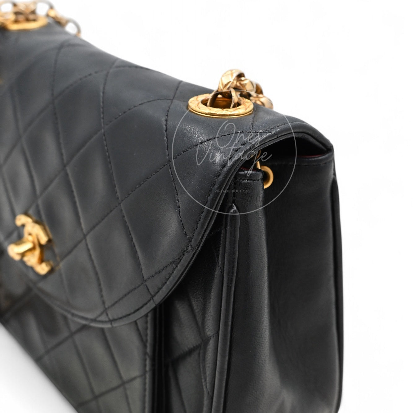 [Pre-owned] Chanel Black Lambskin Bijoux Chain Flap Bag