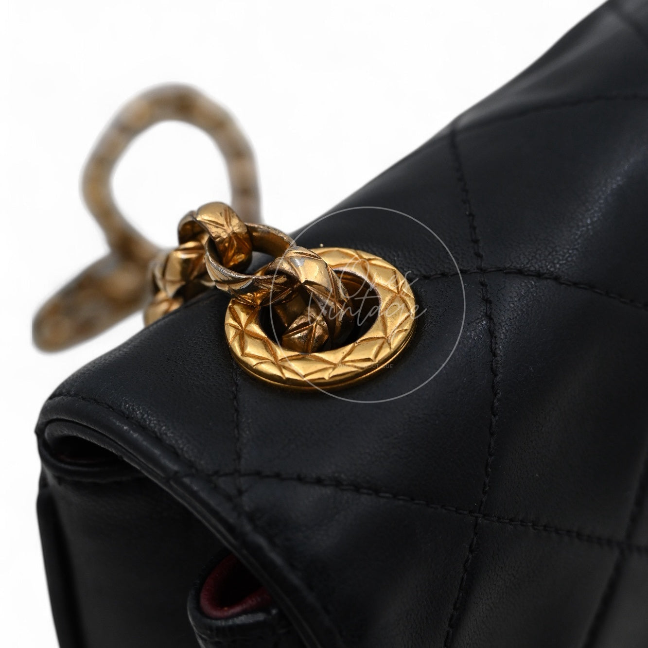 [Pre-owned] Chanel Black Lambskin Bijoux Chain Flap Bag
