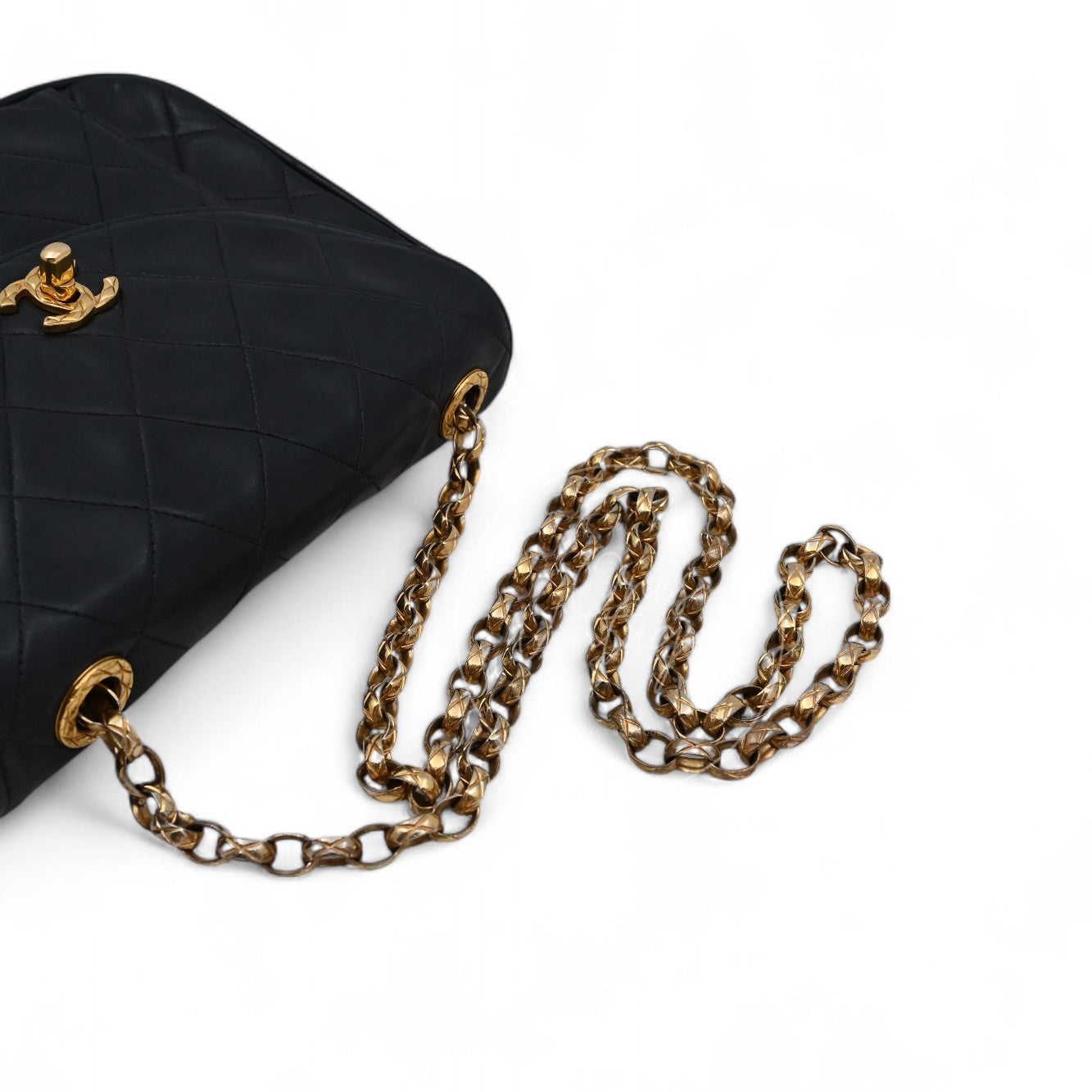 [Pre-owned] Chanel Black Lambskin Bijoux Chain Flap Bag
