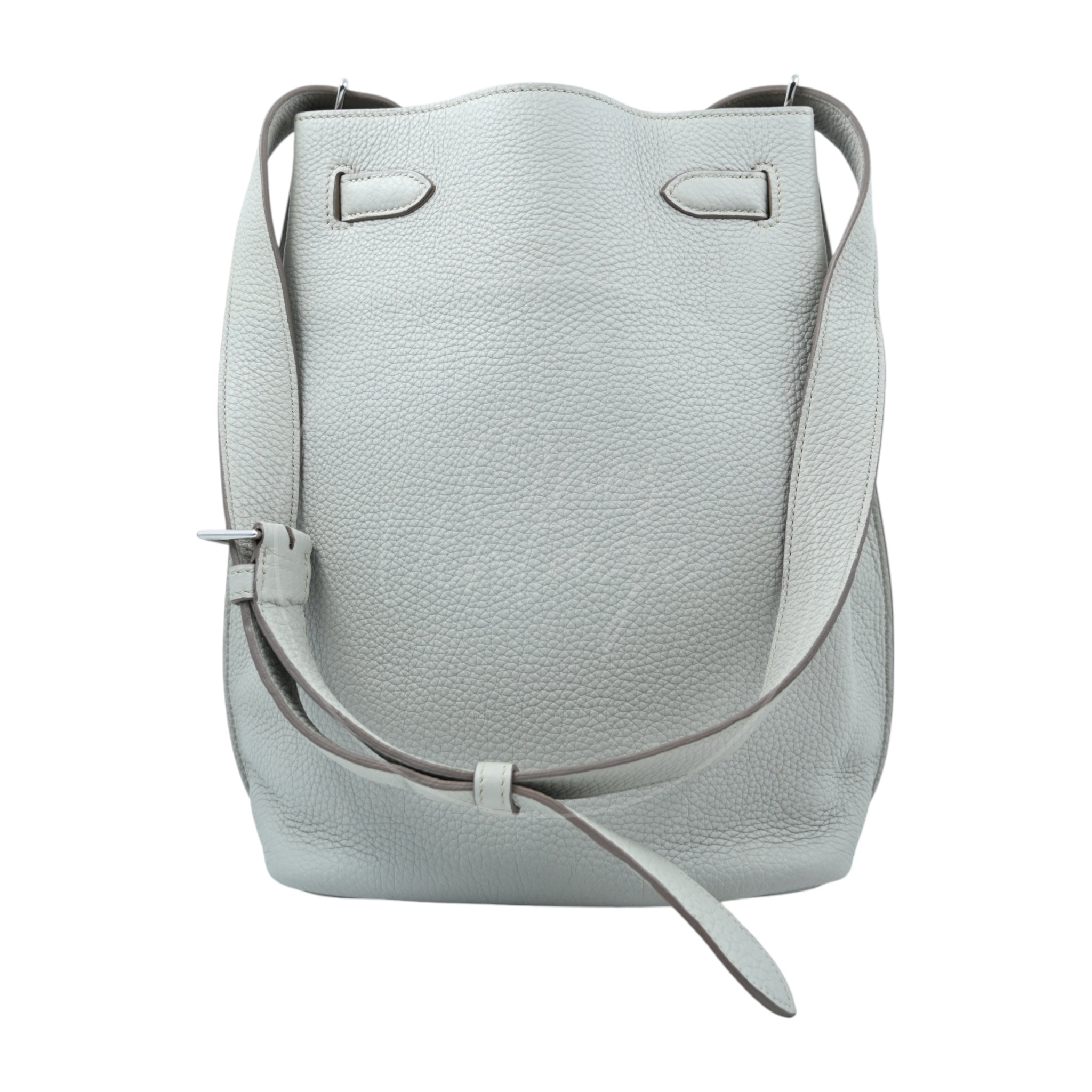 [Pre-owned] Hermes So Kelly 22 Gris Peale Togo PHW Stamp Square E