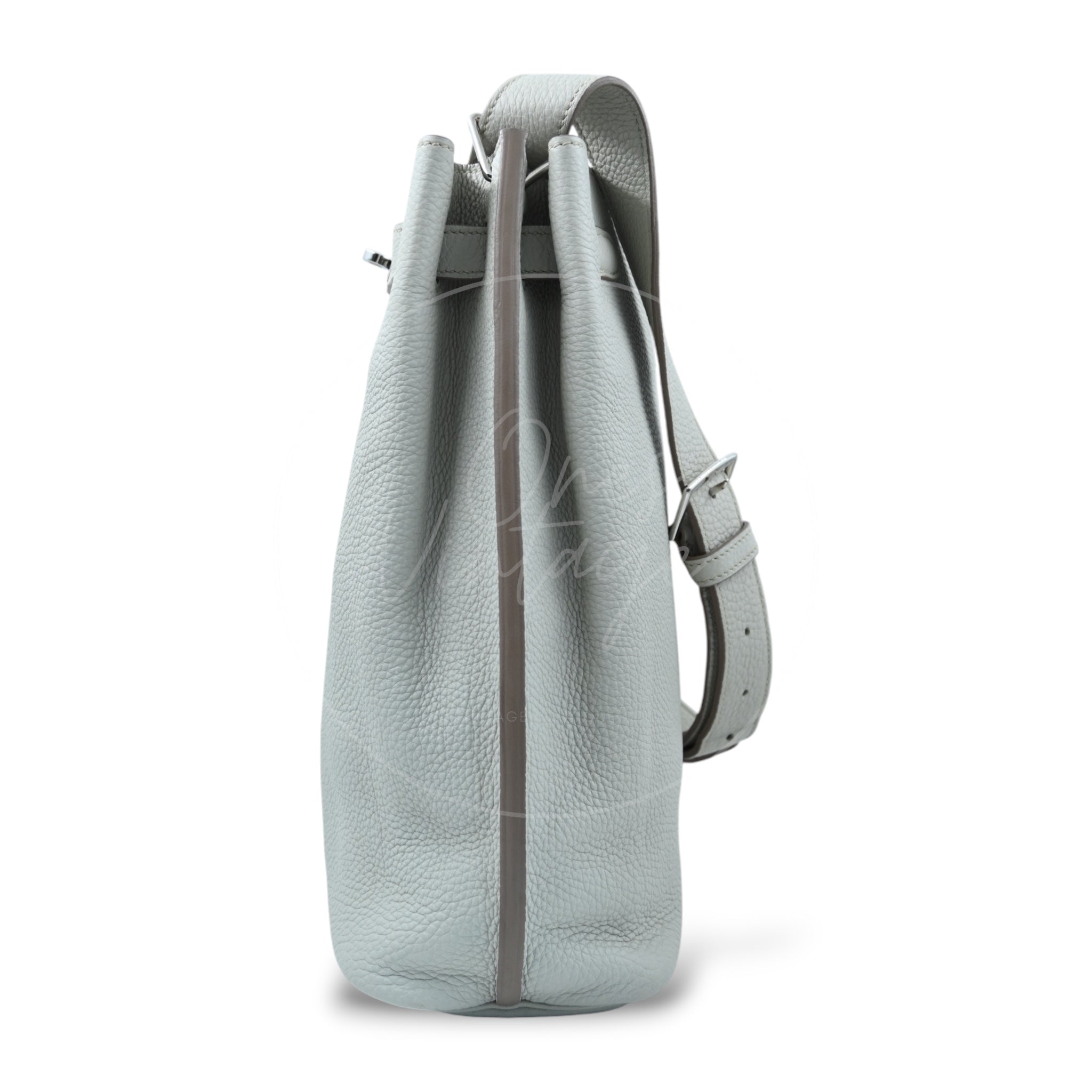 [Pre-owned] Hermes So Kelly 22 Gris Peale Togo PHW Stamp Square E
