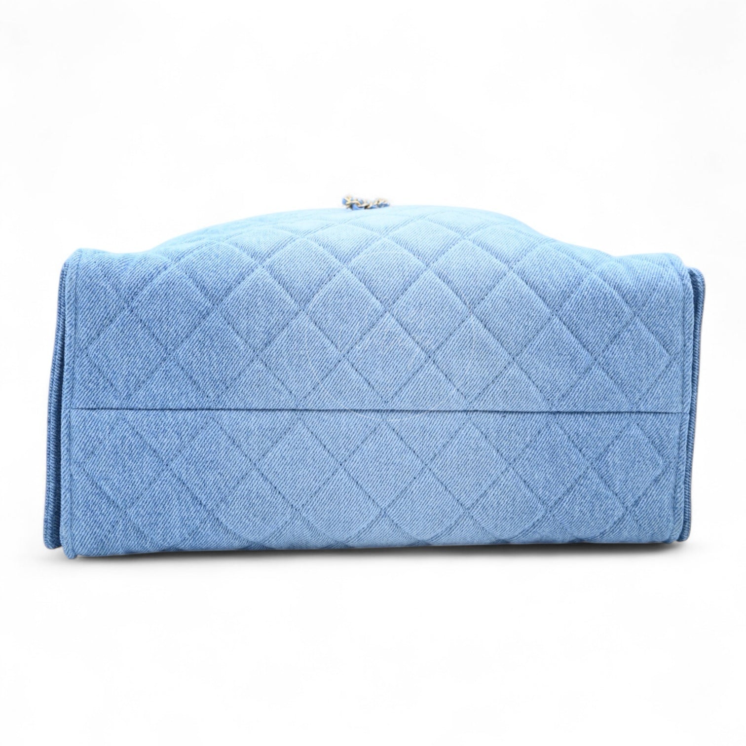 [Unused] Chanel Medium 25 Washed Denim Blue GHW Shoulder Bag