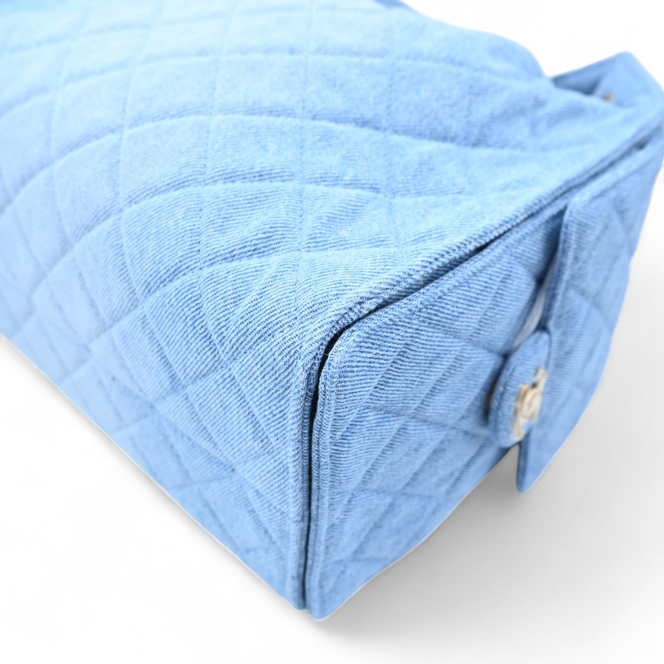 [Unused] Chanel Medium 25 Washed Denim Blue GHW Shoulder Bag