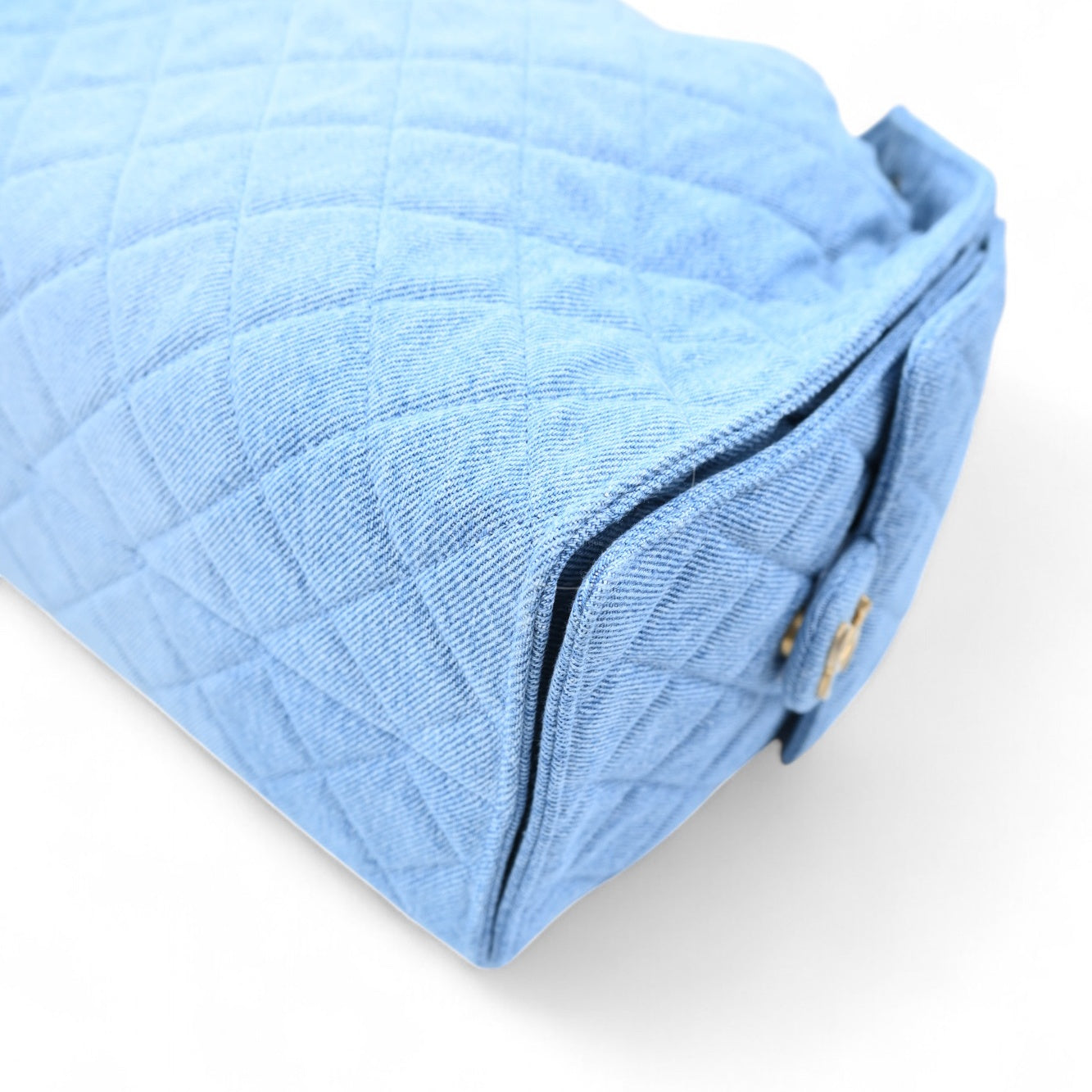 [Unused] Chanel Medium 25 Washed Denim Blue GHW Shoulder Bag