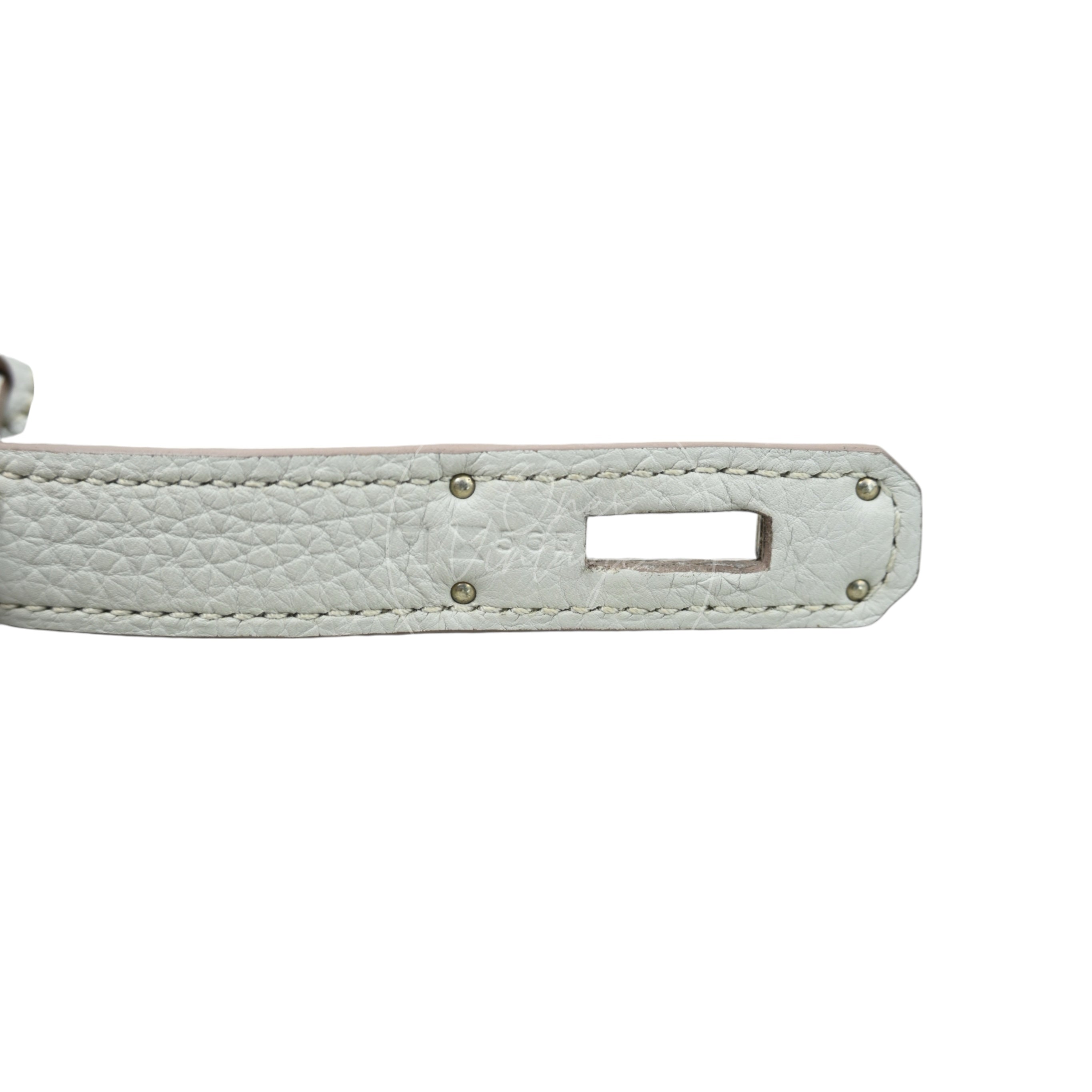 [Pre-owned] Hermes So Kelly 22 Gris Peale Togo PHW Stamp Square E