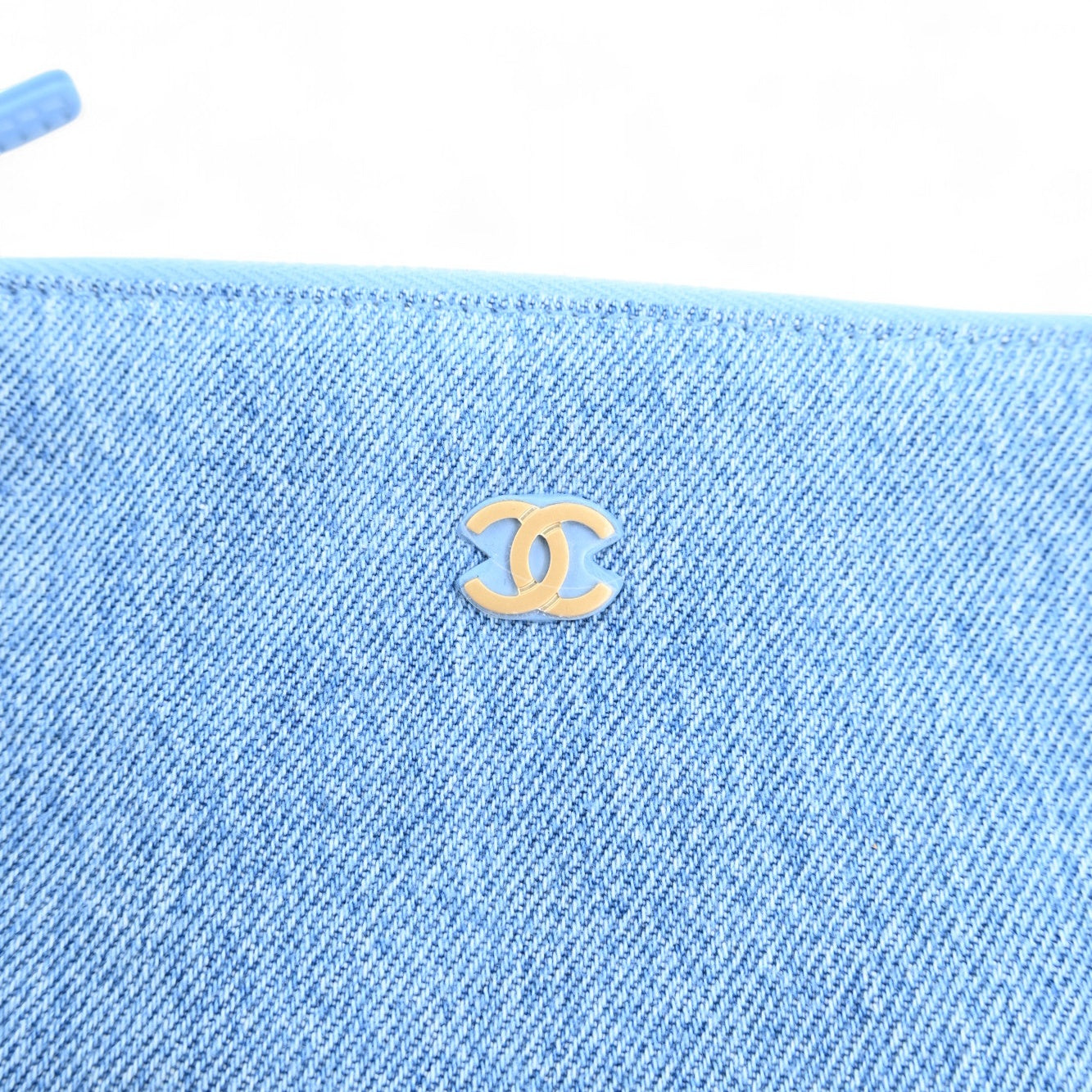 [Unused] Chanel Medium 25 Washed Denim Blue GHW Shoulder Bag