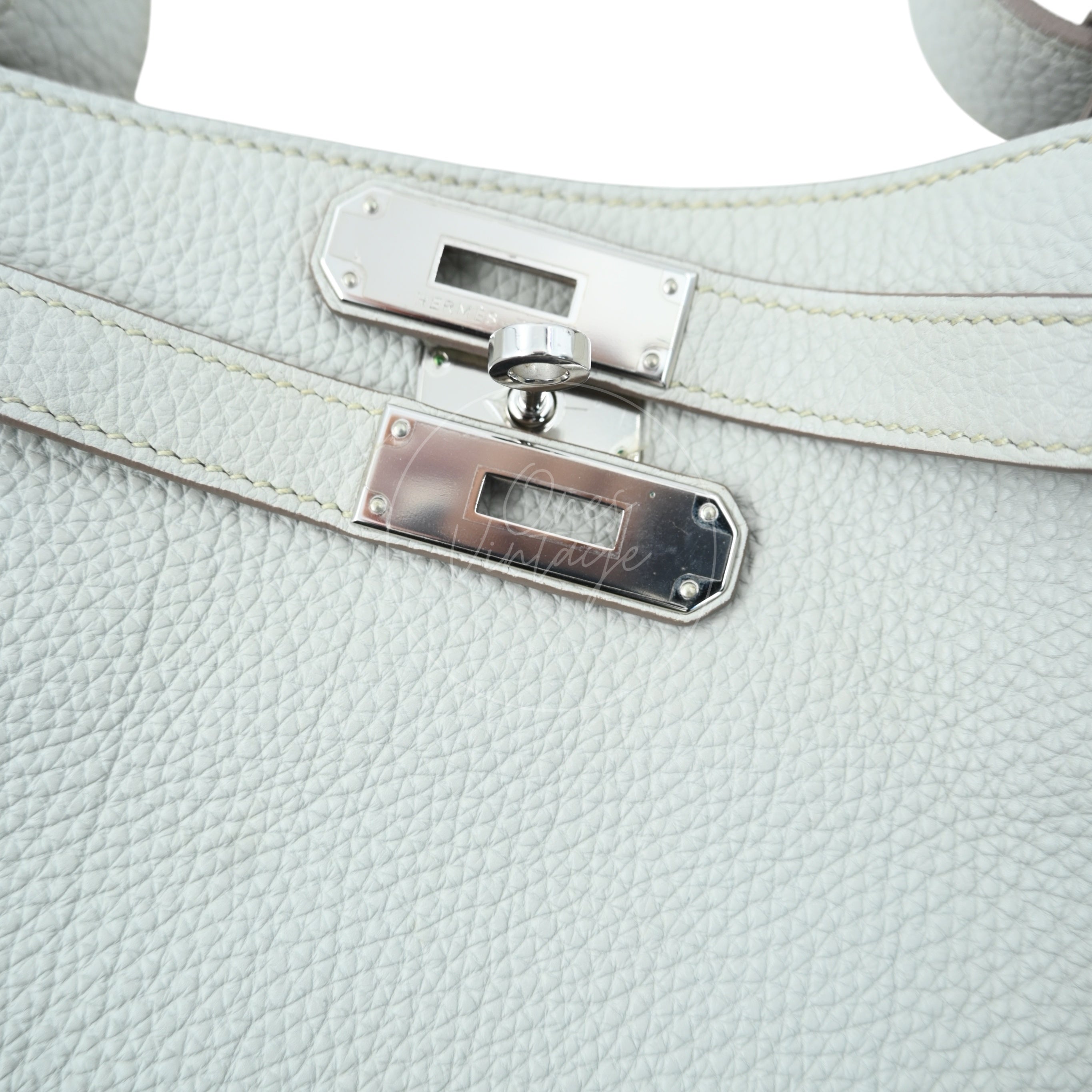 [Pre-owned] Hermes So Kelly 22 Gris Peale Togo PHW Stamp Square E