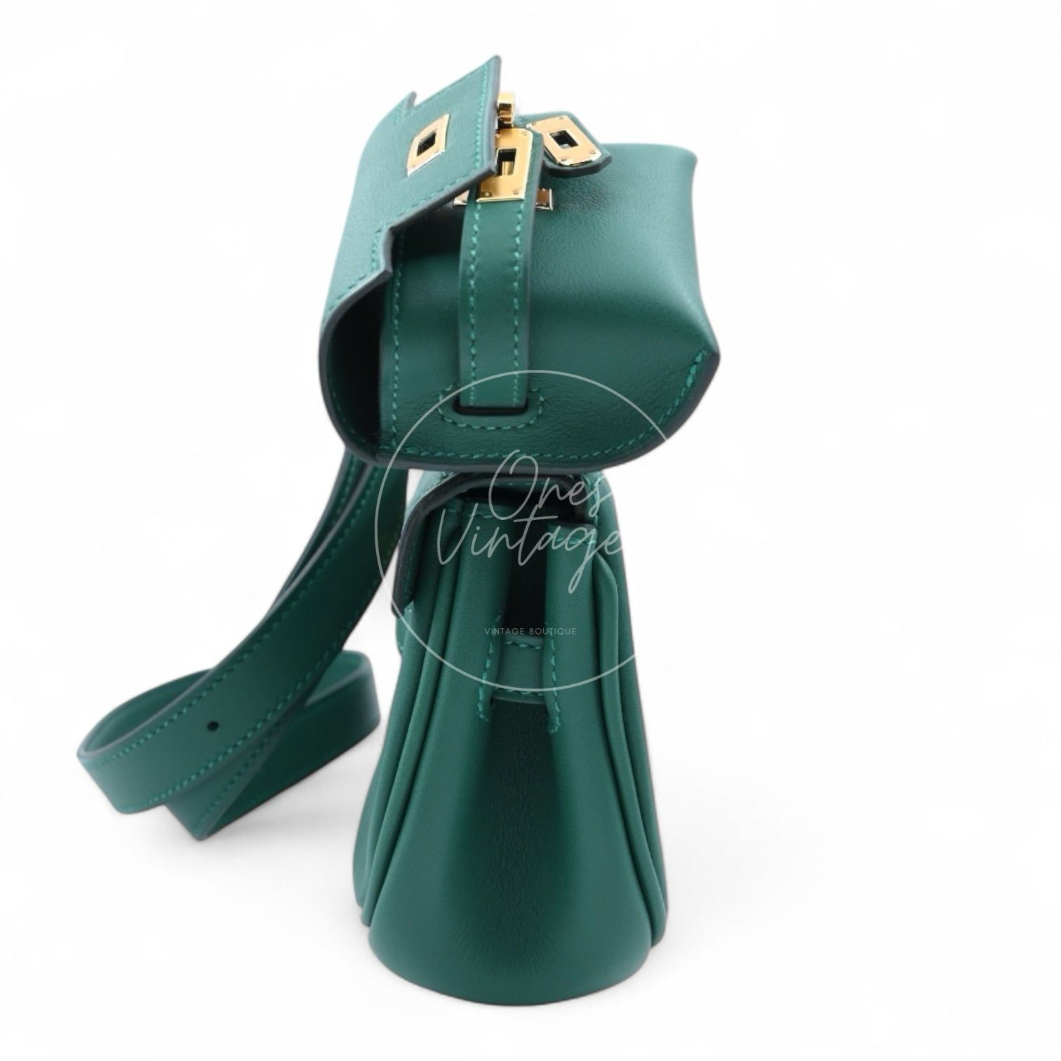 [Pre-owned] Hermes Kelly Moove Sweat Vert Moyen GHW Stamp W