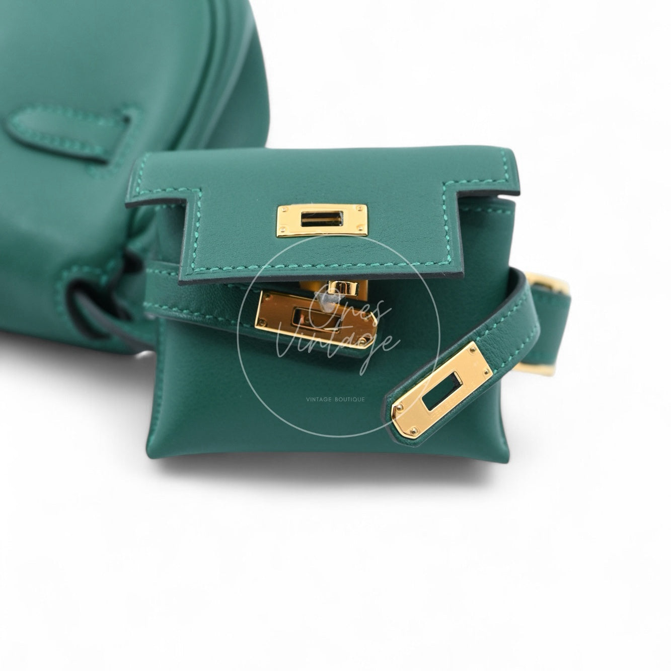 [Pre-owned] Hermes Kelly Moove Sweat Vert Moyen GHW Stamp W