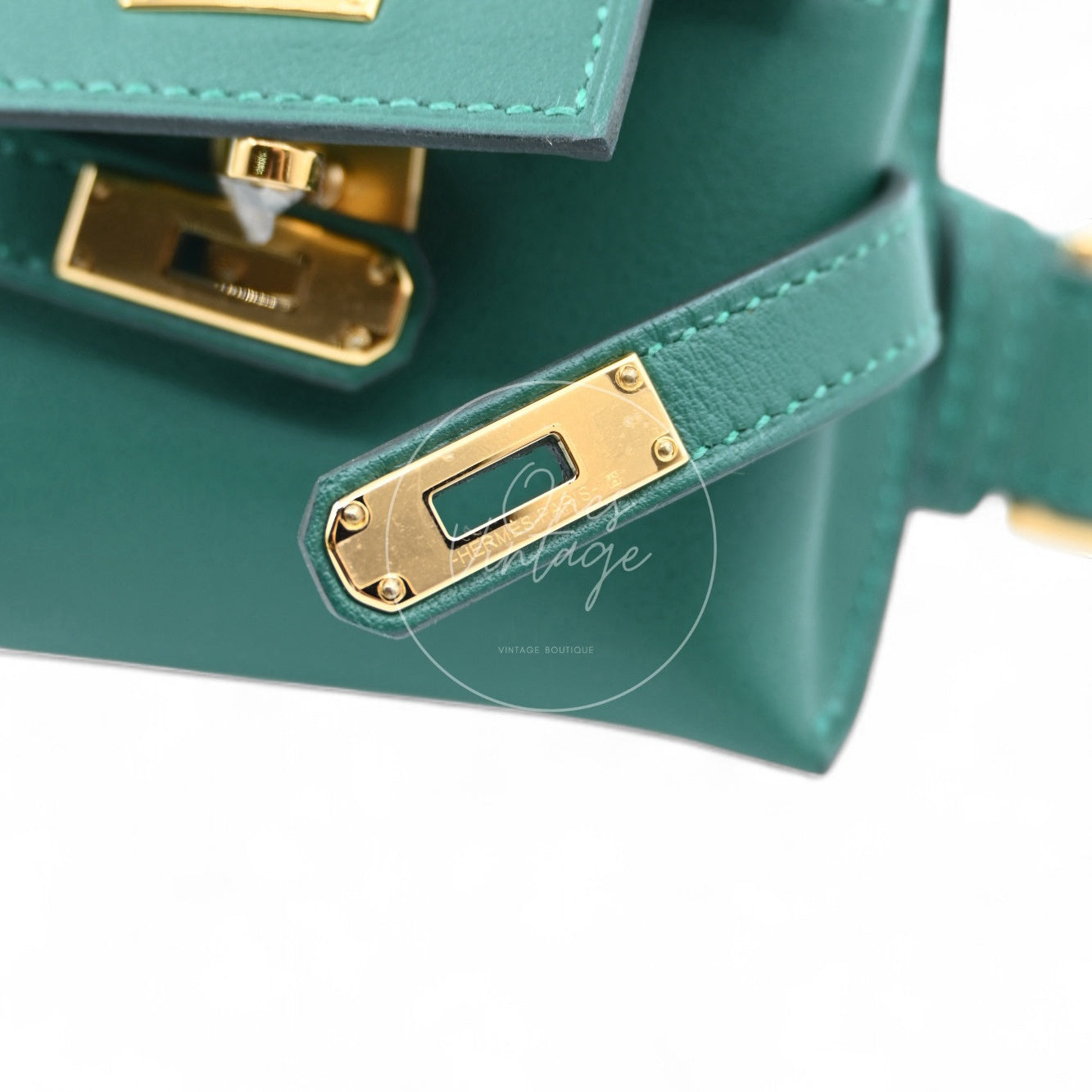 [Pre-owned] Hermes Kelly Moove Sweat Vert Moyen GHW Stamp W
