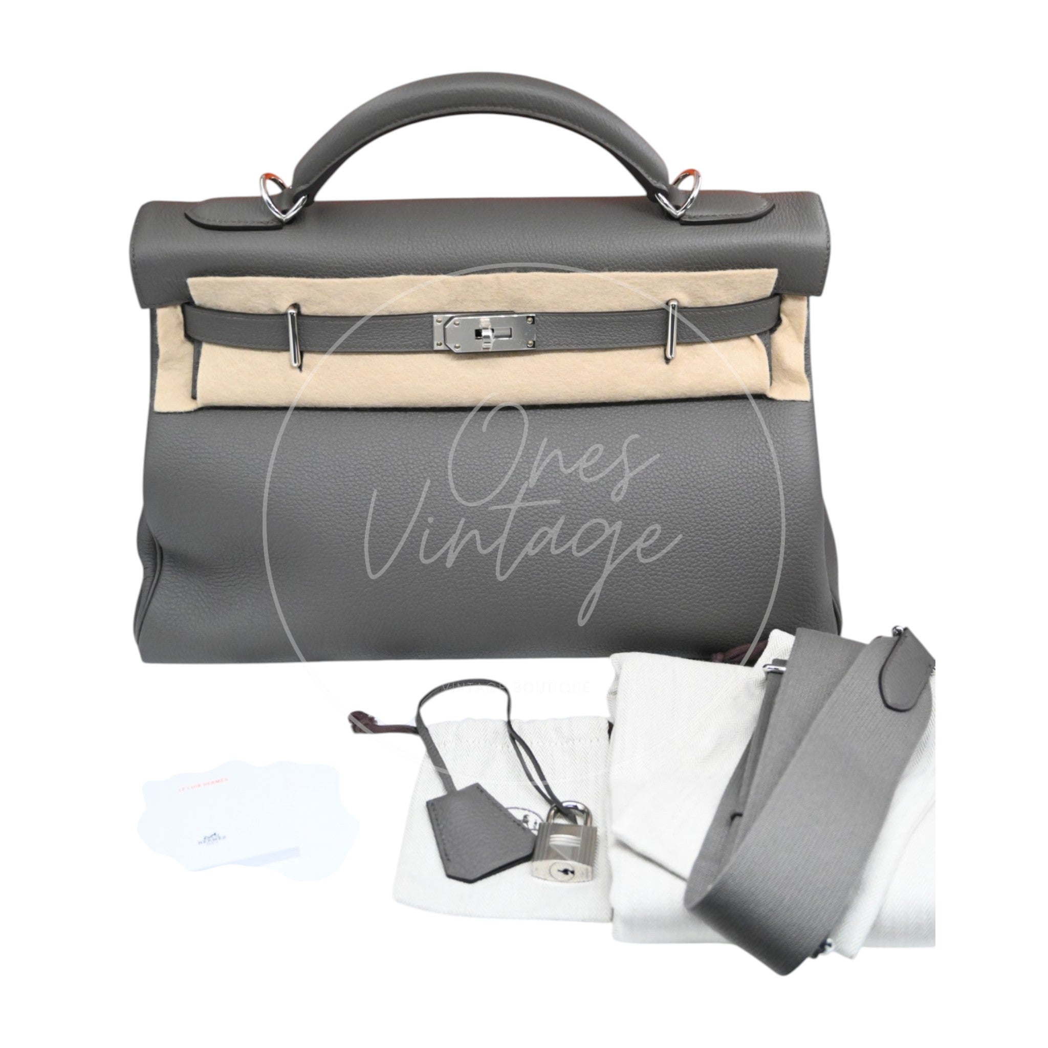 [Unused] Hermes Kelly 42 Maxi Etain Stamp K