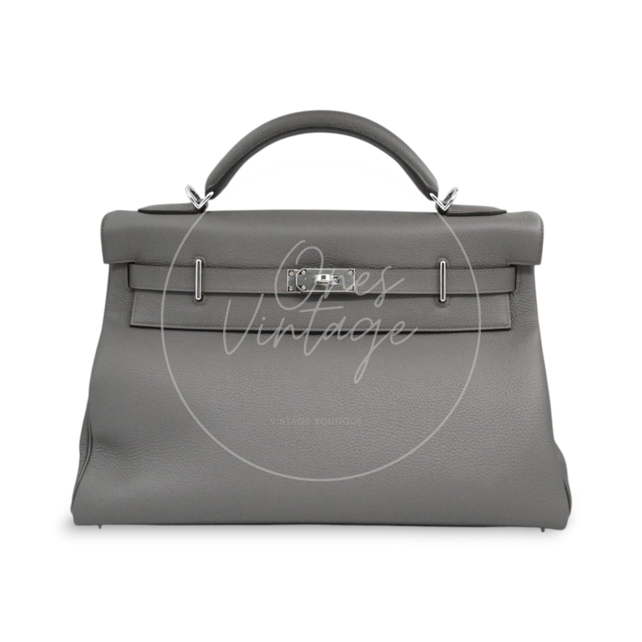 [Unused] Hermes Kelly 42 Maxi Etain Stamp K