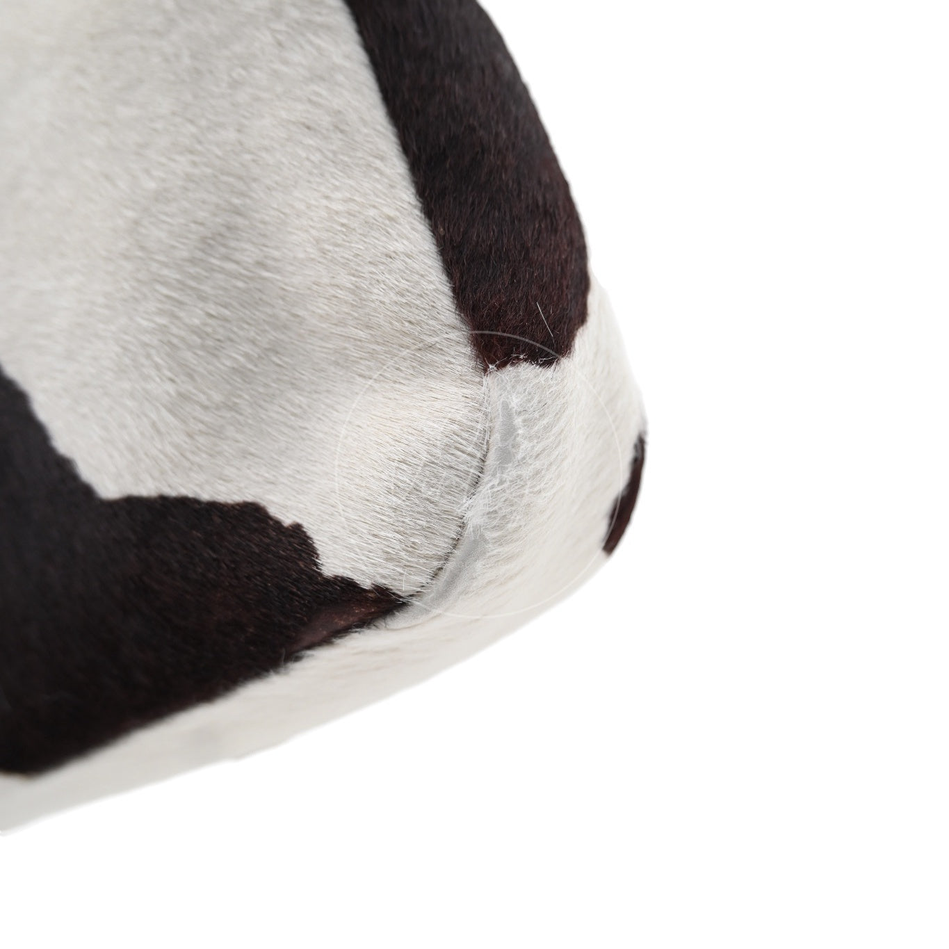 [Pre-owned] Fendi White Cow Print Pony Hair Baguette