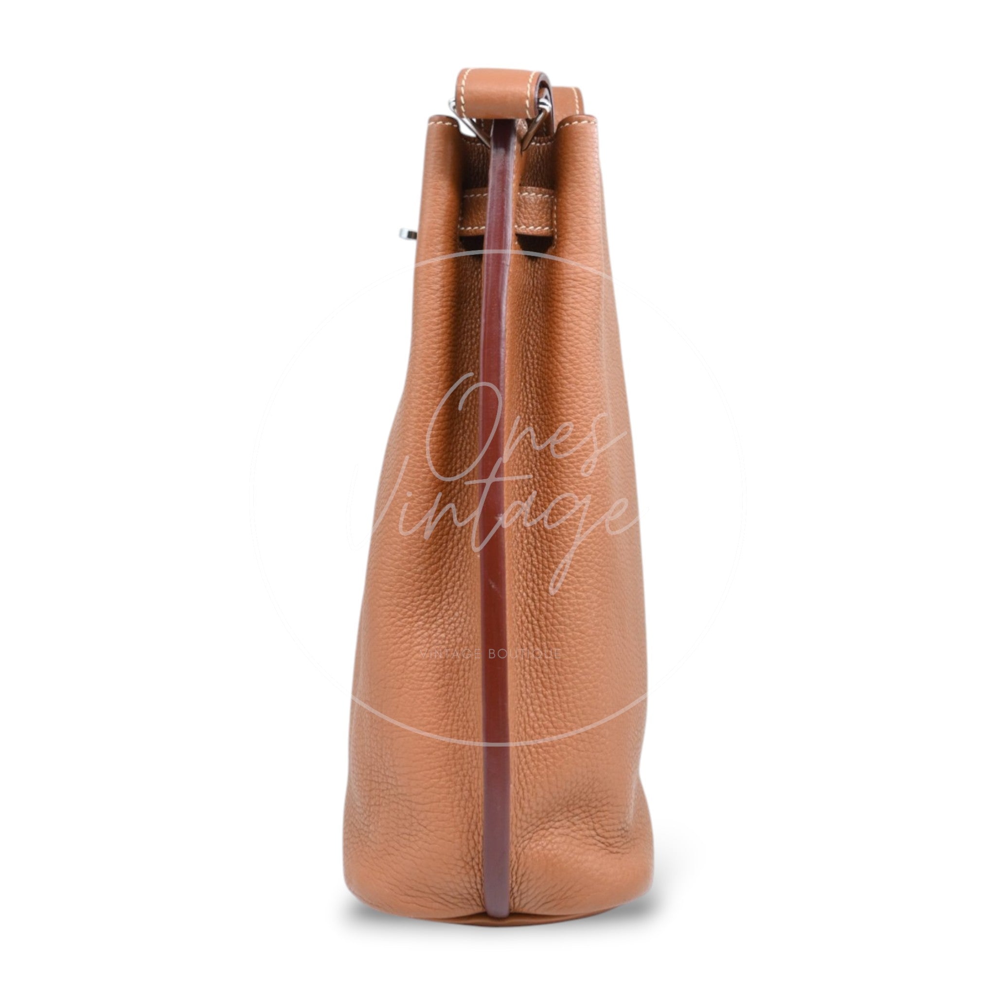 [Pre-owned] Hermes So Kelly 22 PHW Togo Stamp Square P