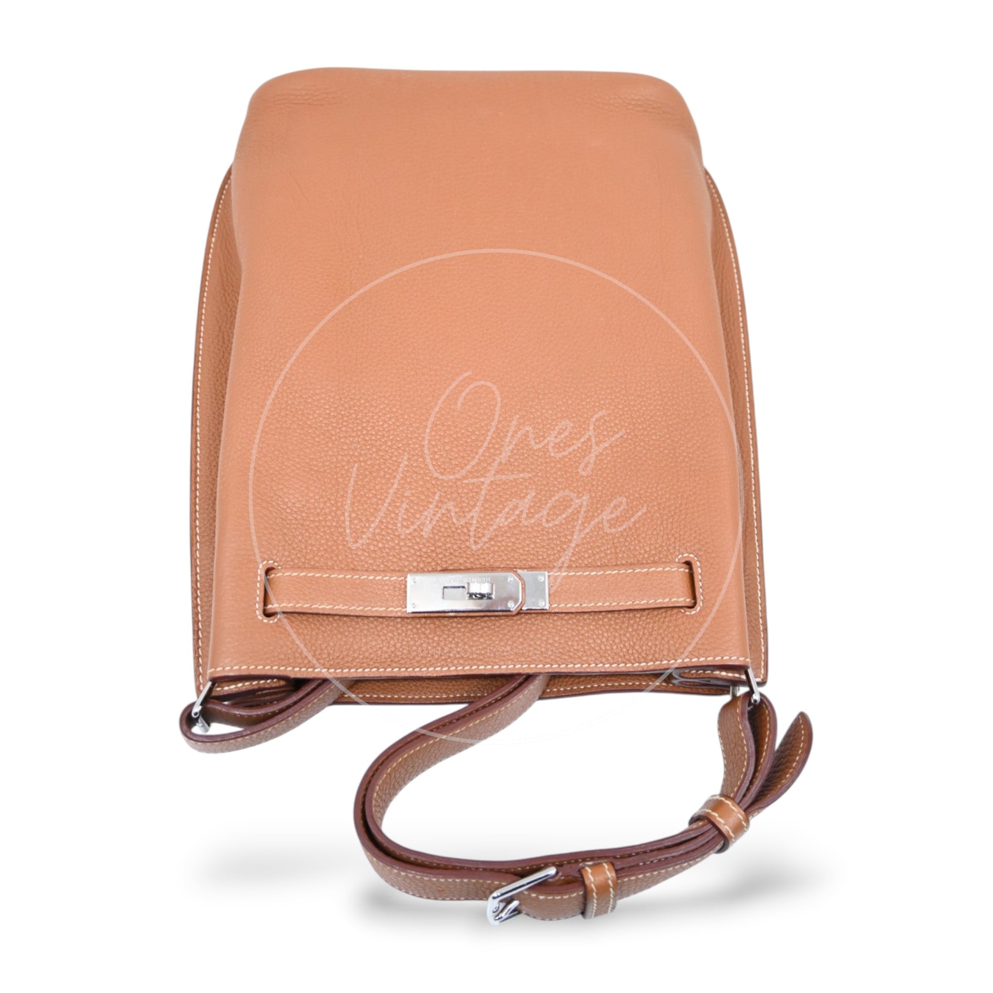 [Pre-owned] Hermes So Kelly 22 PHW Togo Stamp Square P
