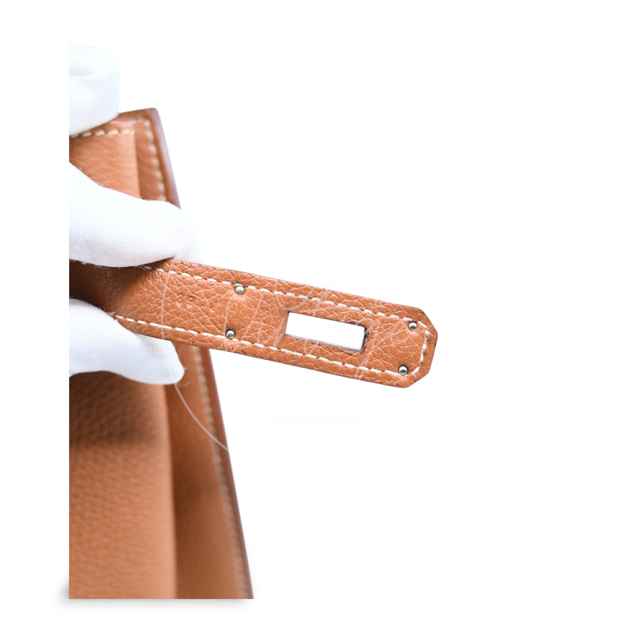 [Pre-owned] Hermes So Kelly 22 PHW Togo Stamp Square P