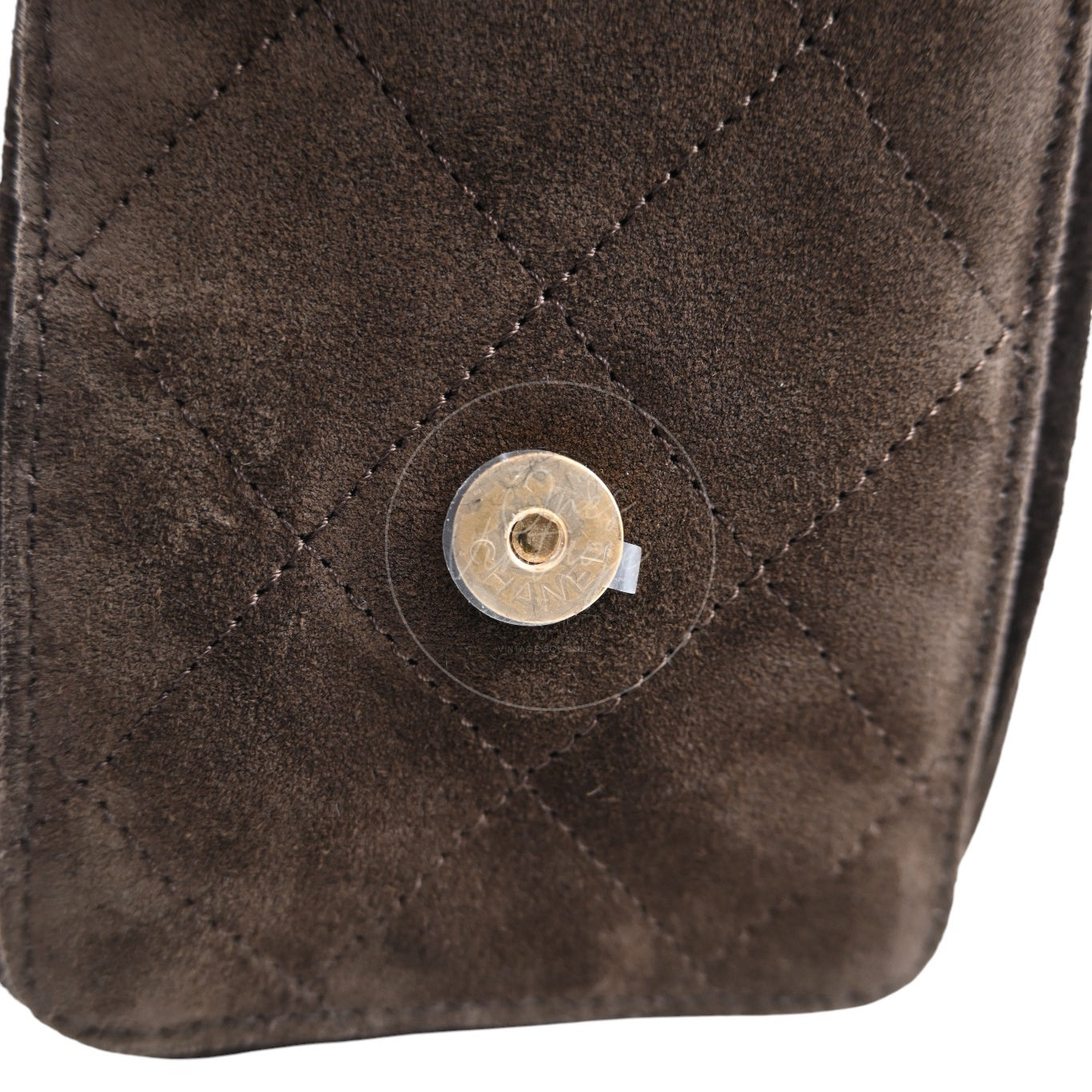 [Unused] Chanel Mini 25 Bag Suede Calfskin & Gold-tone Metal Dark Brown Handbag