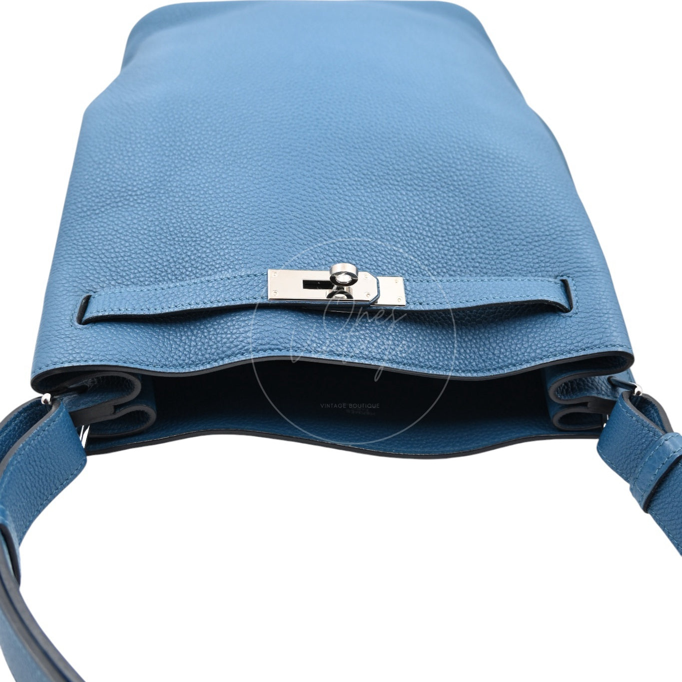 [Pre-owned] Hermes So Kelly 26 Izmir Blue PHW Shoulder Bag