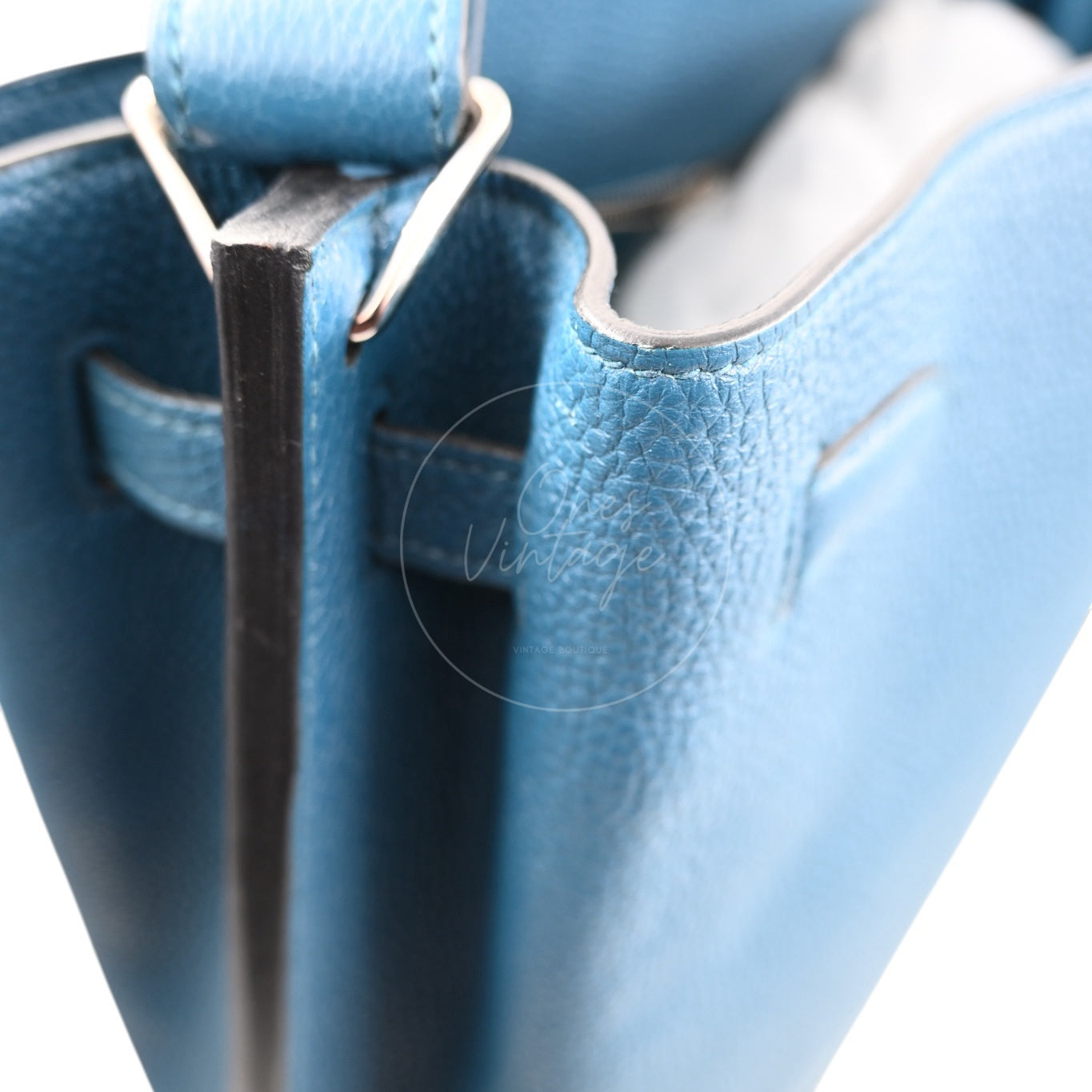 [Pre-owned] Hermes So Kelly 26 Izmir Blue PHW Shoulder Bag