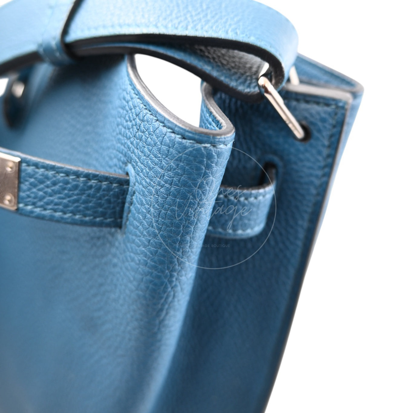 [Pre-owned] Hermes So Kelly 26 Izmir Blue PHW Shoulder Bag