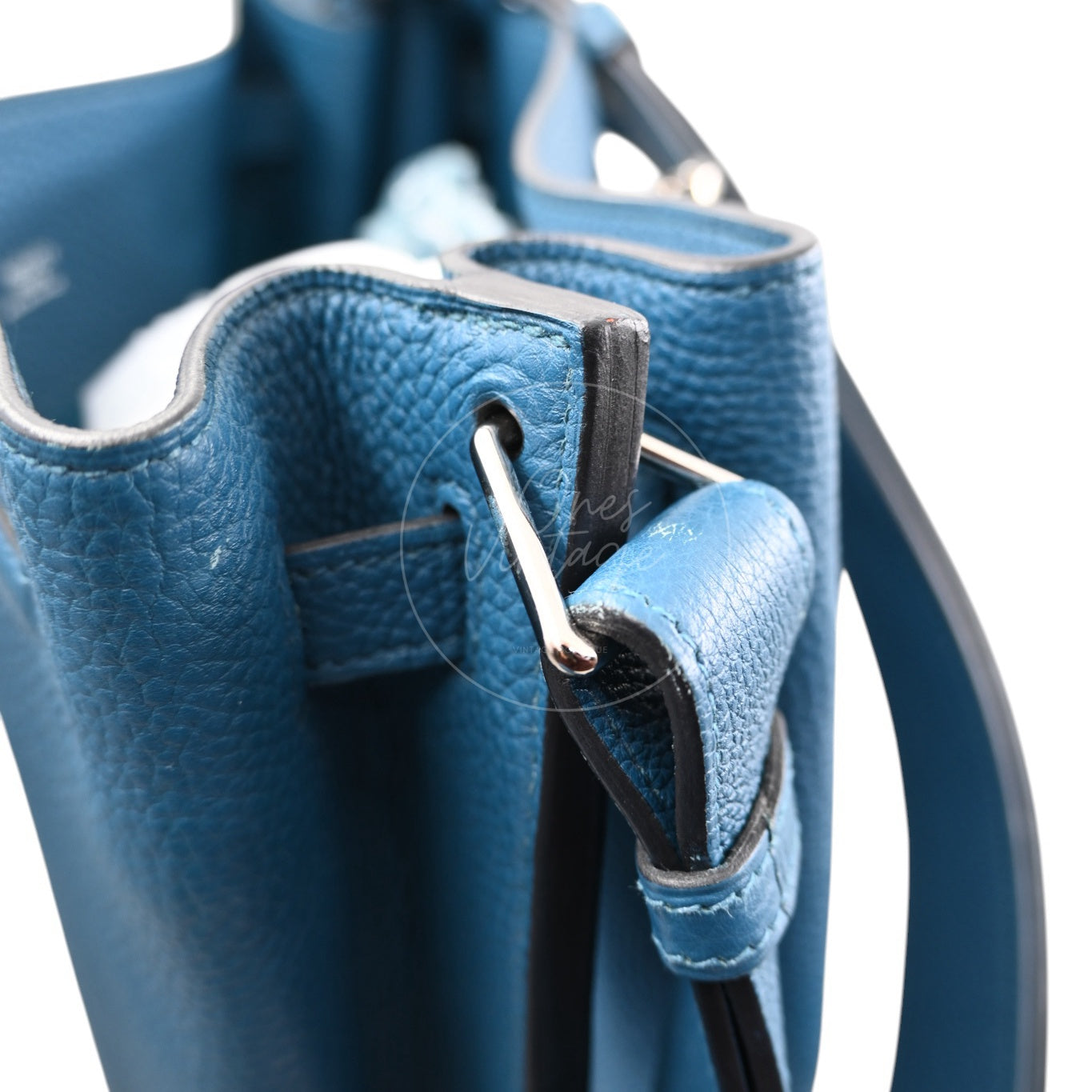 [Pre-owned] Hermes So Kelly 26 Izmir Blue PHW Shoulder Bag