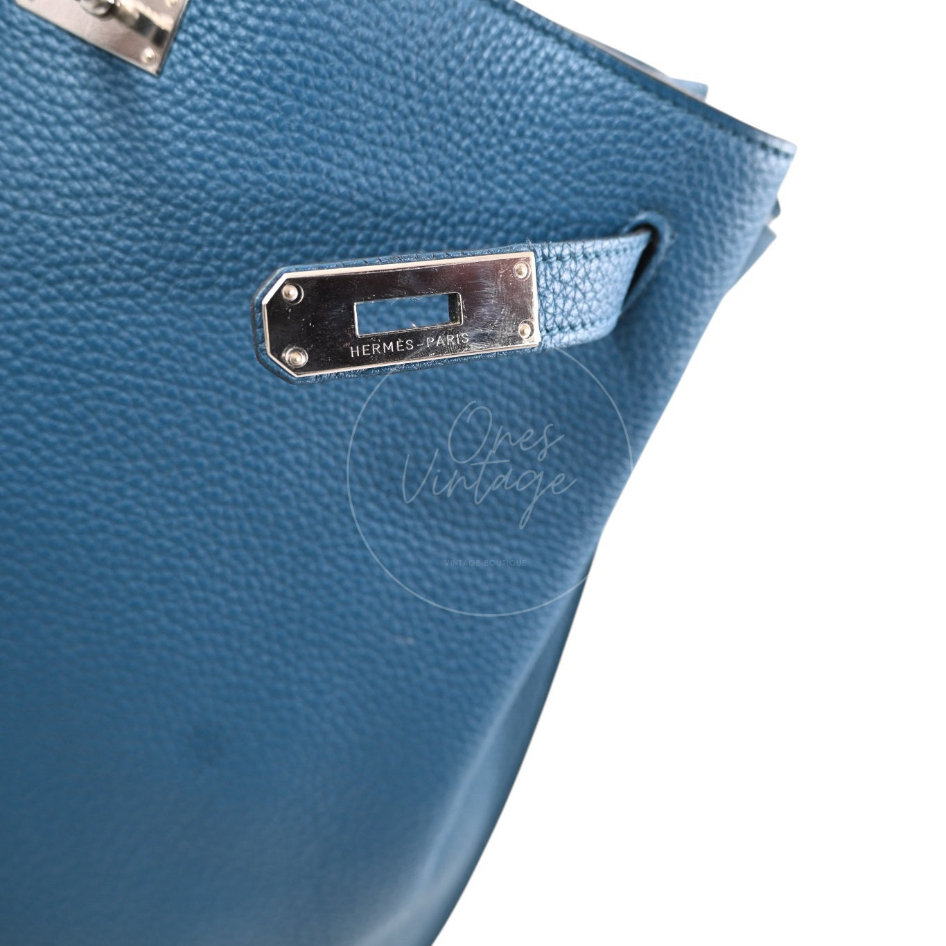 [Pre-owned] Hermes So Kelly 26 Izmir Blue PHW Shoulder Bag
