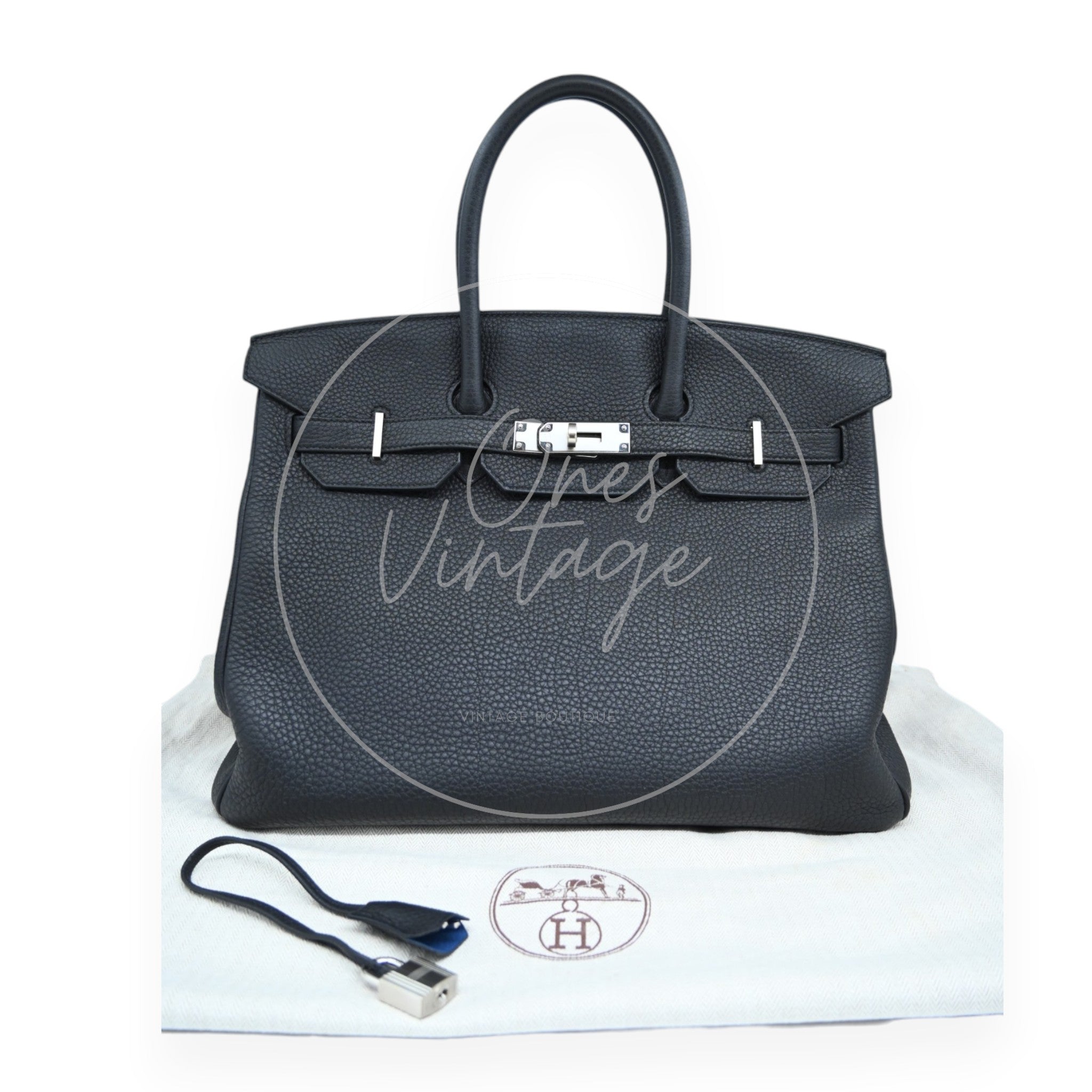 [Pre-owned] Hermes Birkin 35 Stamp A Black Togo With Dust Bag